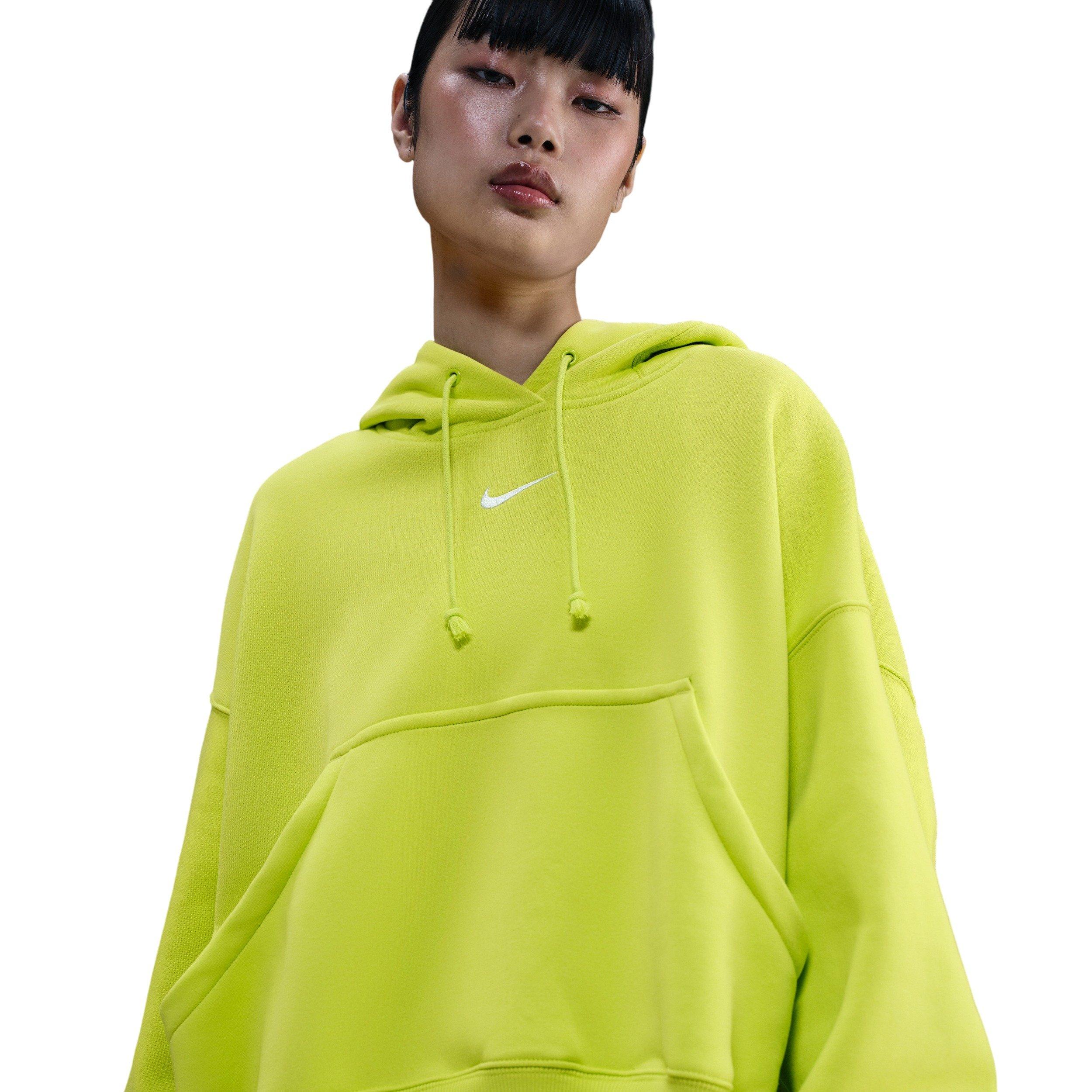Nike Women's Sportswear Phoenix Fleece Over-Oversized Pullover Hoodie -Cyber Green - CYBER GREEN Thumbnail View 1