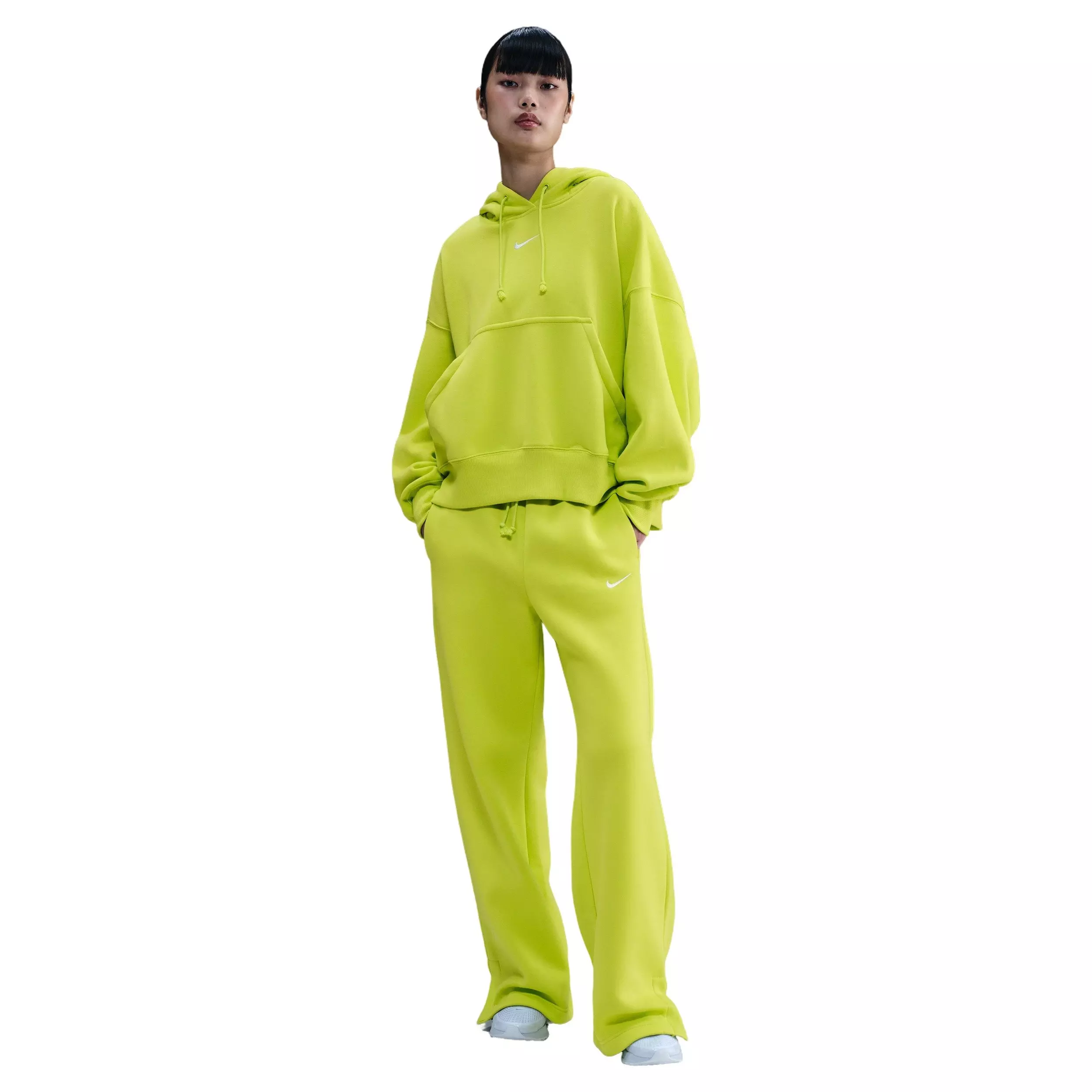 Nike Women's Sportswear Phoenix Fleece Over-Oversized Pullover Hoodie - Cyber Green - CYBER GREEN