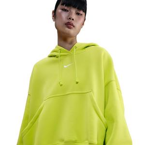Nike Women's Sportswear Phoenix Fleece Over-Oversized Pullover Hoodie -Cyber Green