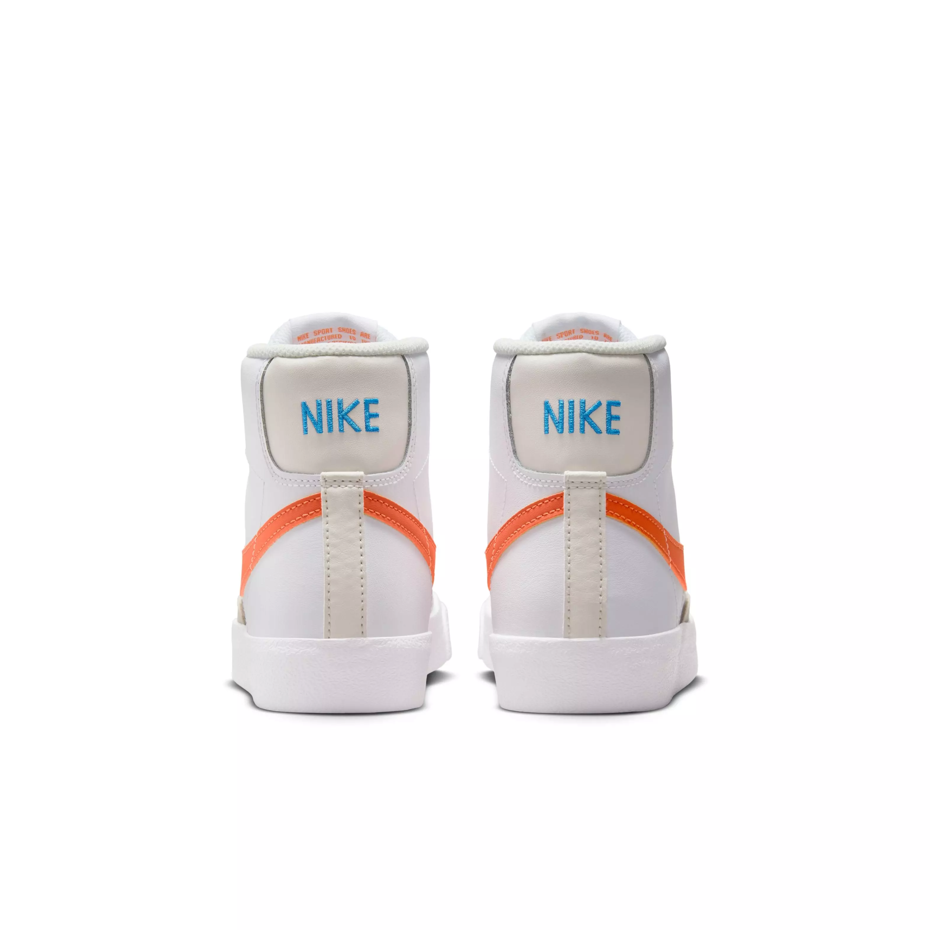 Nike Blazer Mid '77 "White/Photo Blue/Phantom/Total Orange" Grade School Boys' Shoe - WHITE/BLUE/PHANTOM/ORANGE