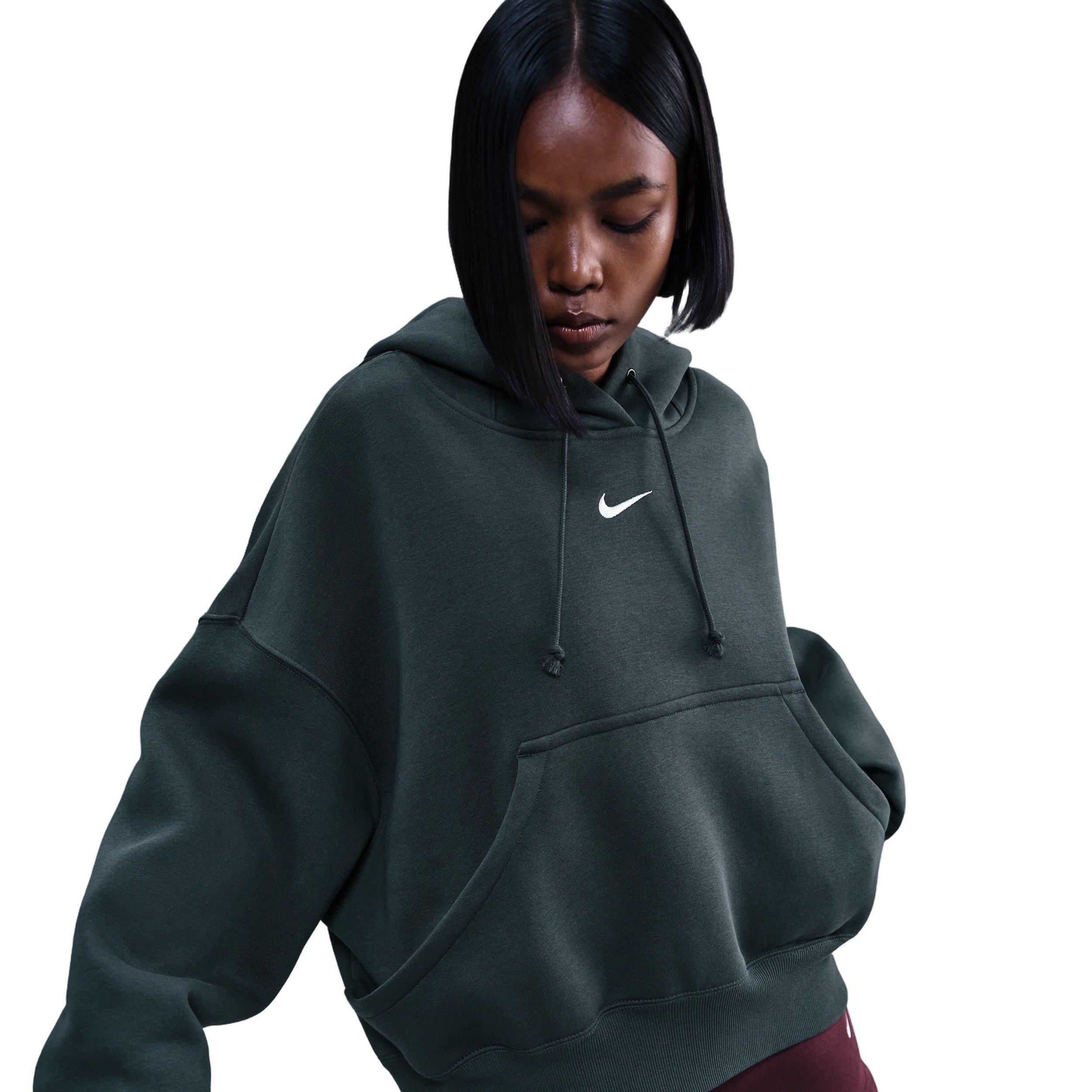 Nike Women's Sportswear Phoenix Fleece Over-Oversized Pullover Hoodie - Seaweed Green - SEAWEED GREEN Thumbnail View 1