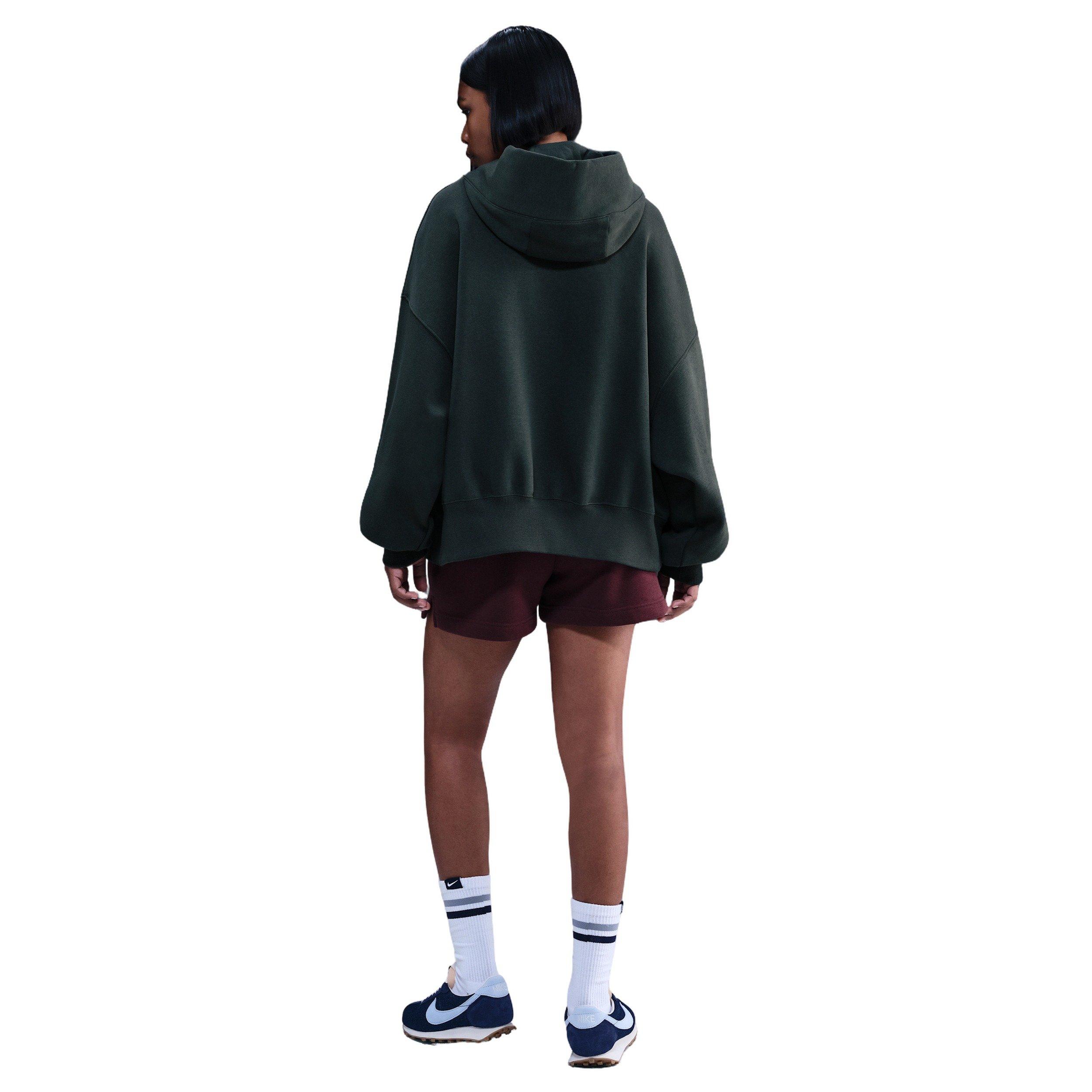 Nike Women's Sportswear Phoenix Fleece Over-Oversized Pullover Hoodie - Seaweed Green - SEAWEED GREEN Thumbnail View 5