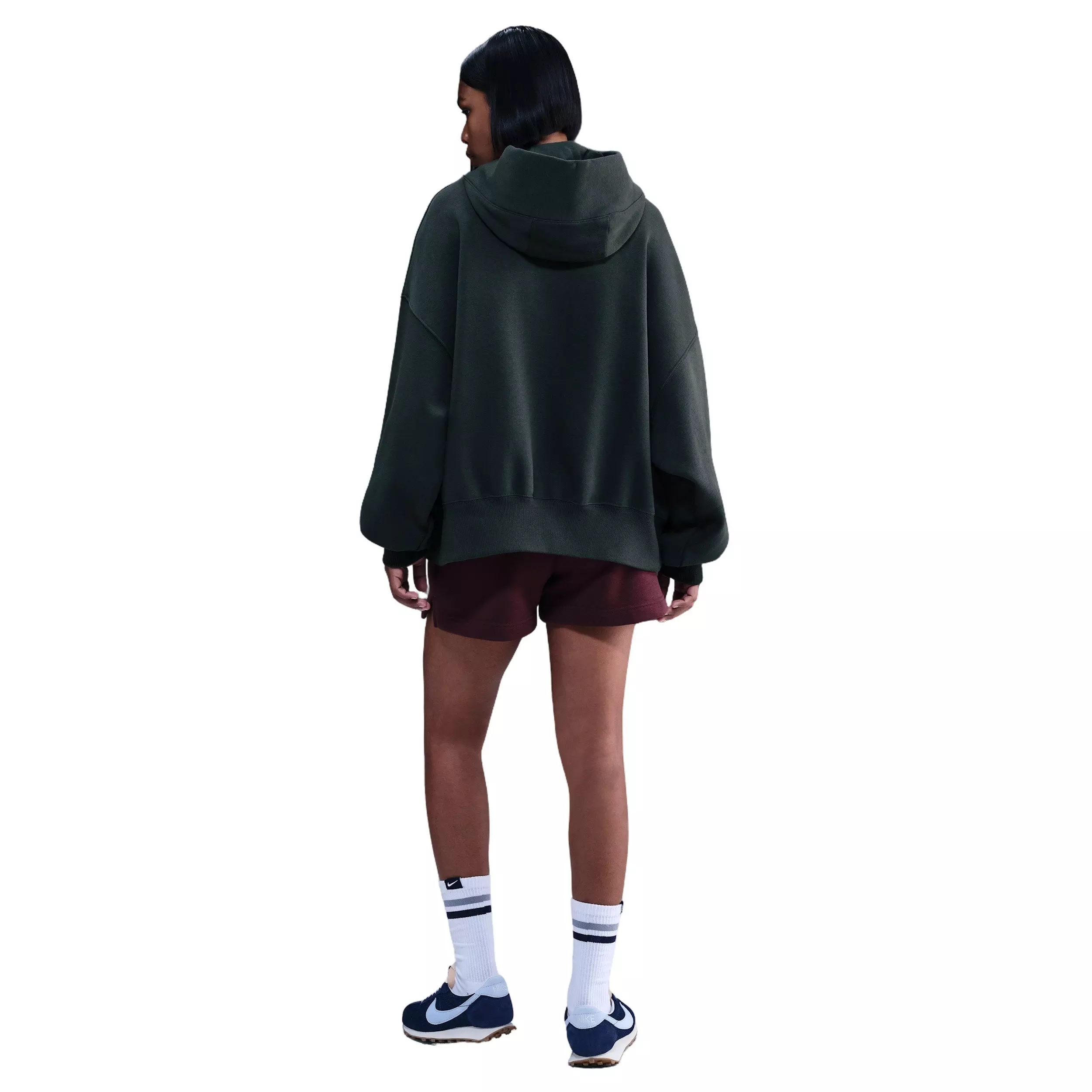Nike Women's Sportswear Phoenix Fleece Over-Oversized Pullover Hoodie -Seaweed Green - SEAWEED GREEN
