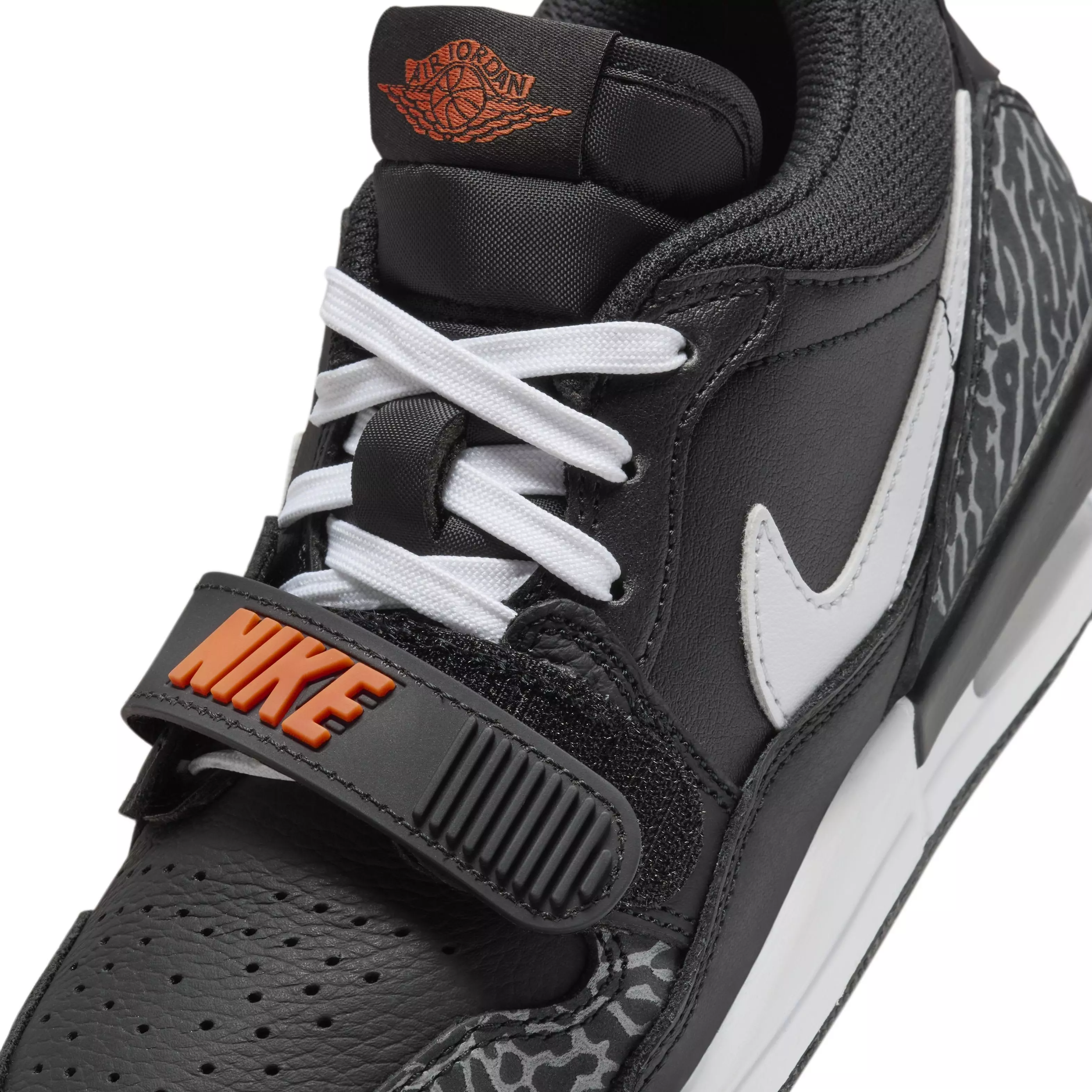 Jordan Air Legacy 312 Low "Black/Wolf Grey/Safety Orange/White" Grade School Boys' Shoe - BLACK/GREY/ORANGE/WHITE