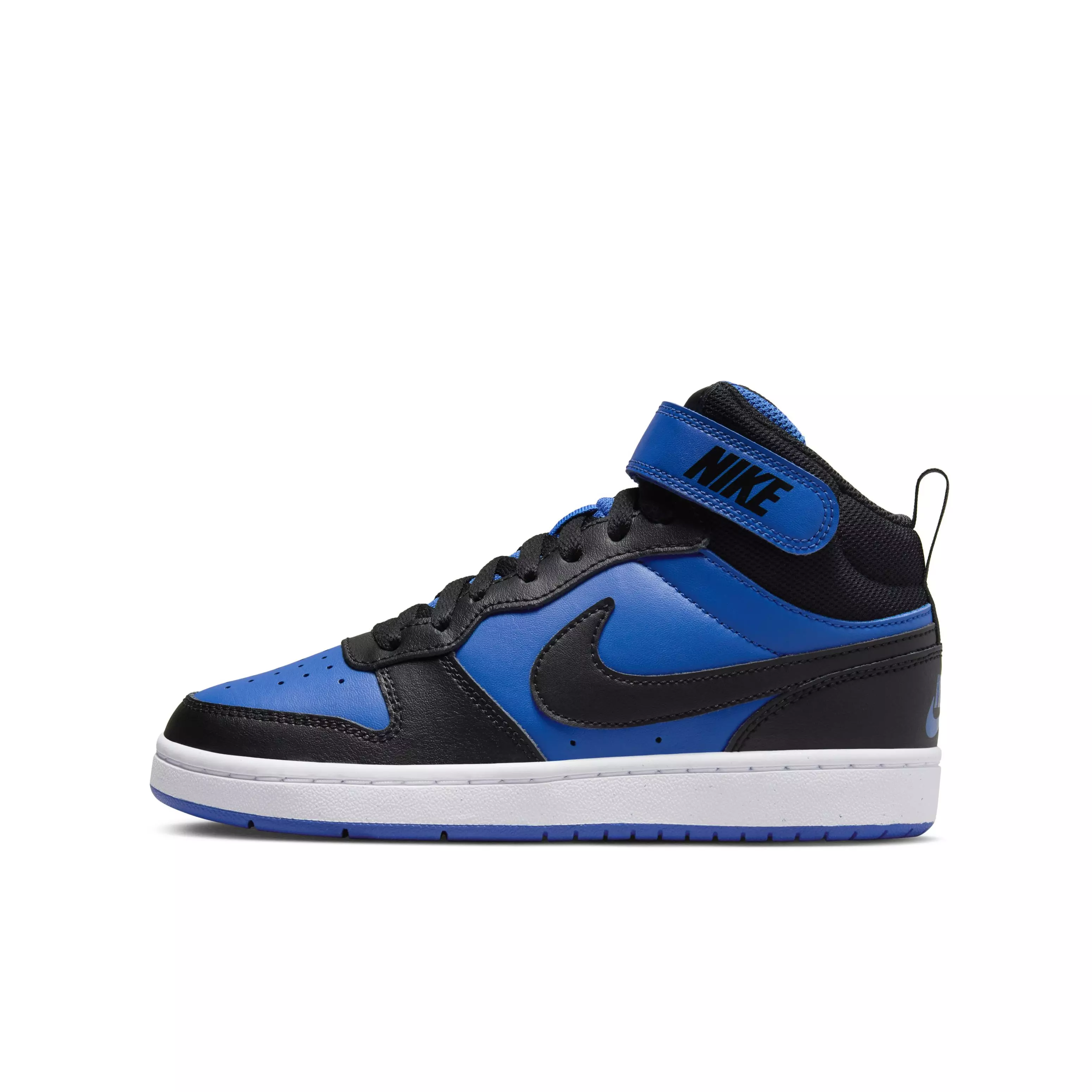 Nike Court Borough Mid 2 "Game Royal/White/Black" Grade School Boys' Shoe - ROYAL/WHITE/BLACK