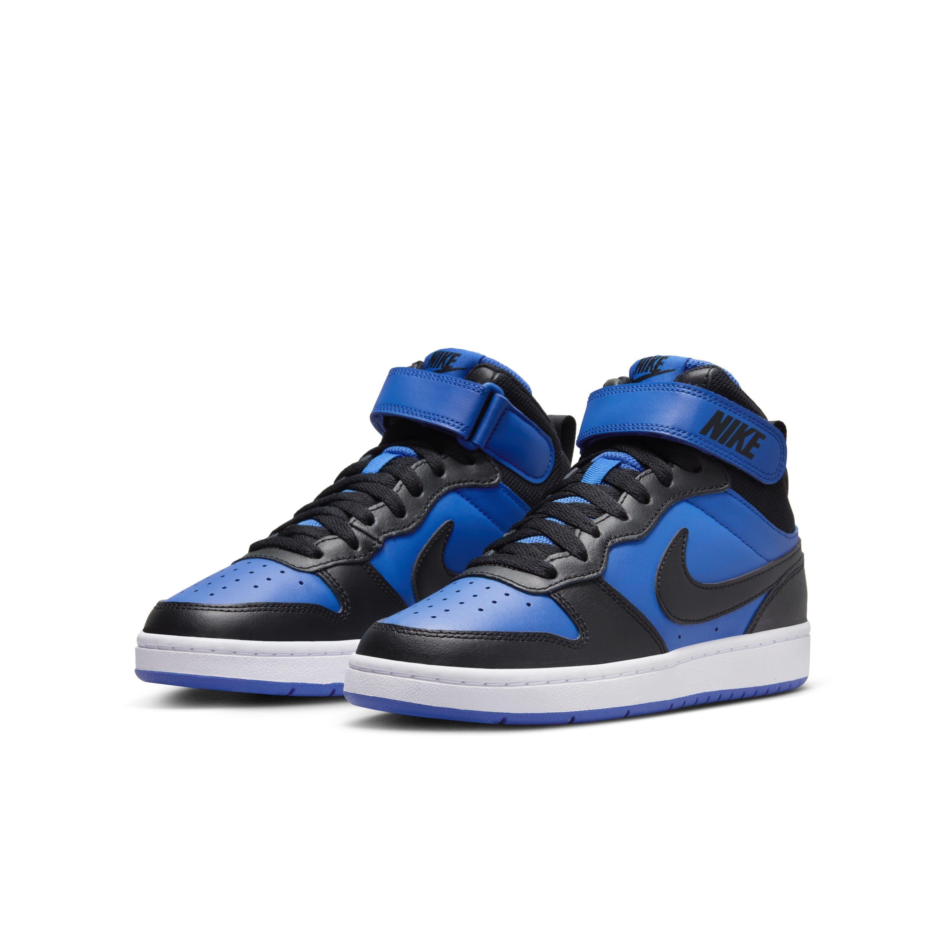Nike Court Borough Mid 2 Grade School Boys' "Game Royal/White/Black" Shoe