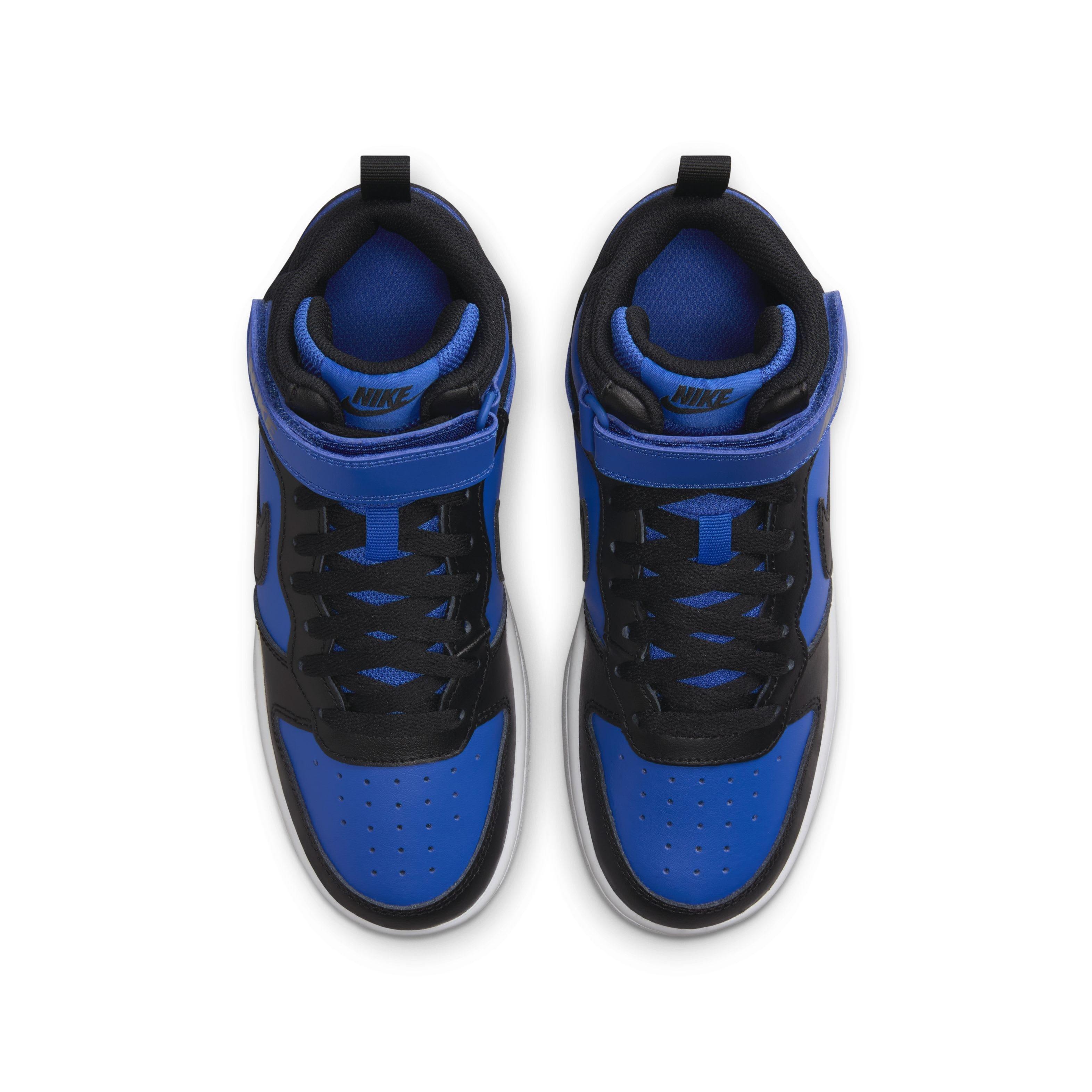 Nike Court Borough Mid 2 Grade School Boys' "Game Royal/White/Black" Shoe