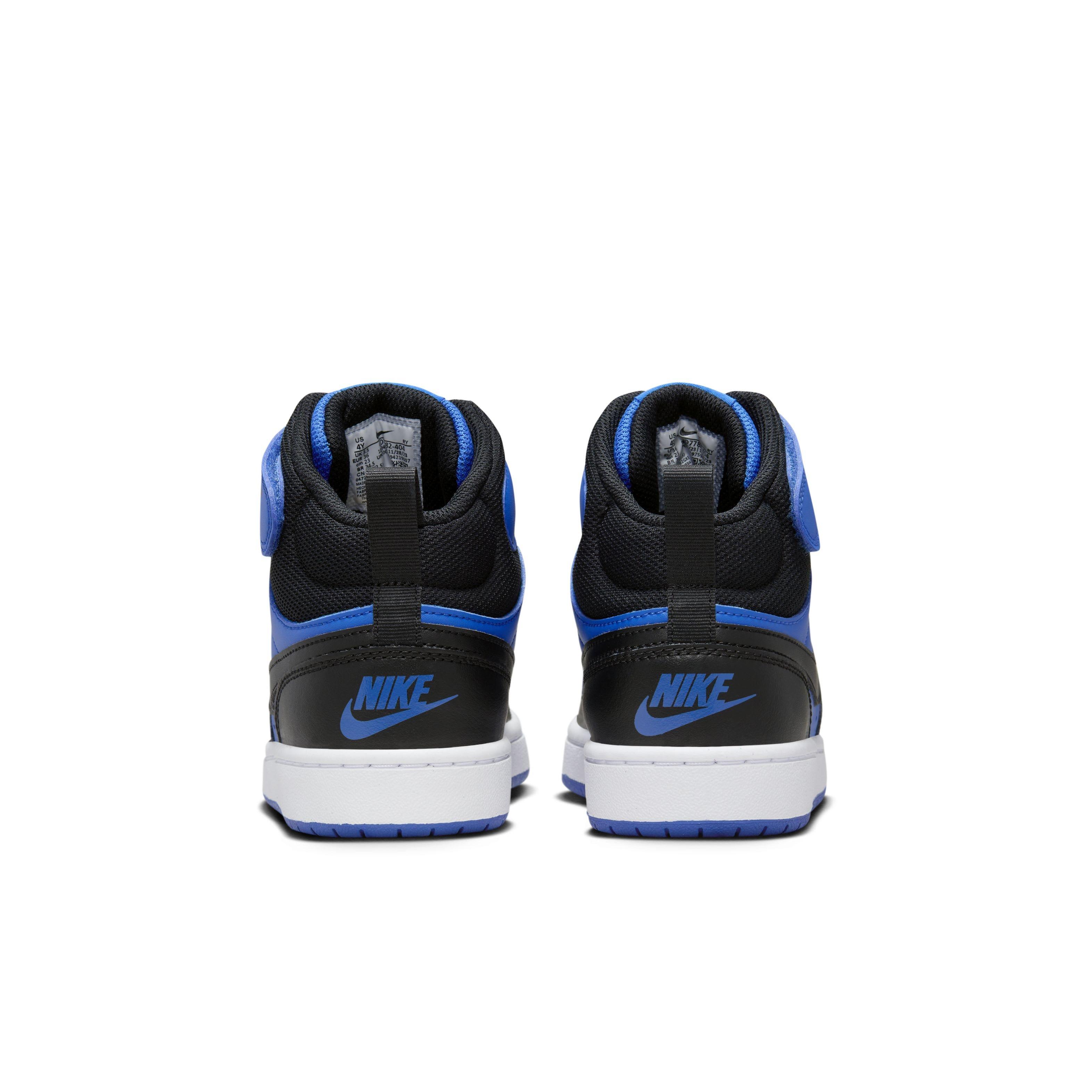 Nike Court Borough Mid 2 Grade School Boys' "Game Royal/White/Black" Shoe