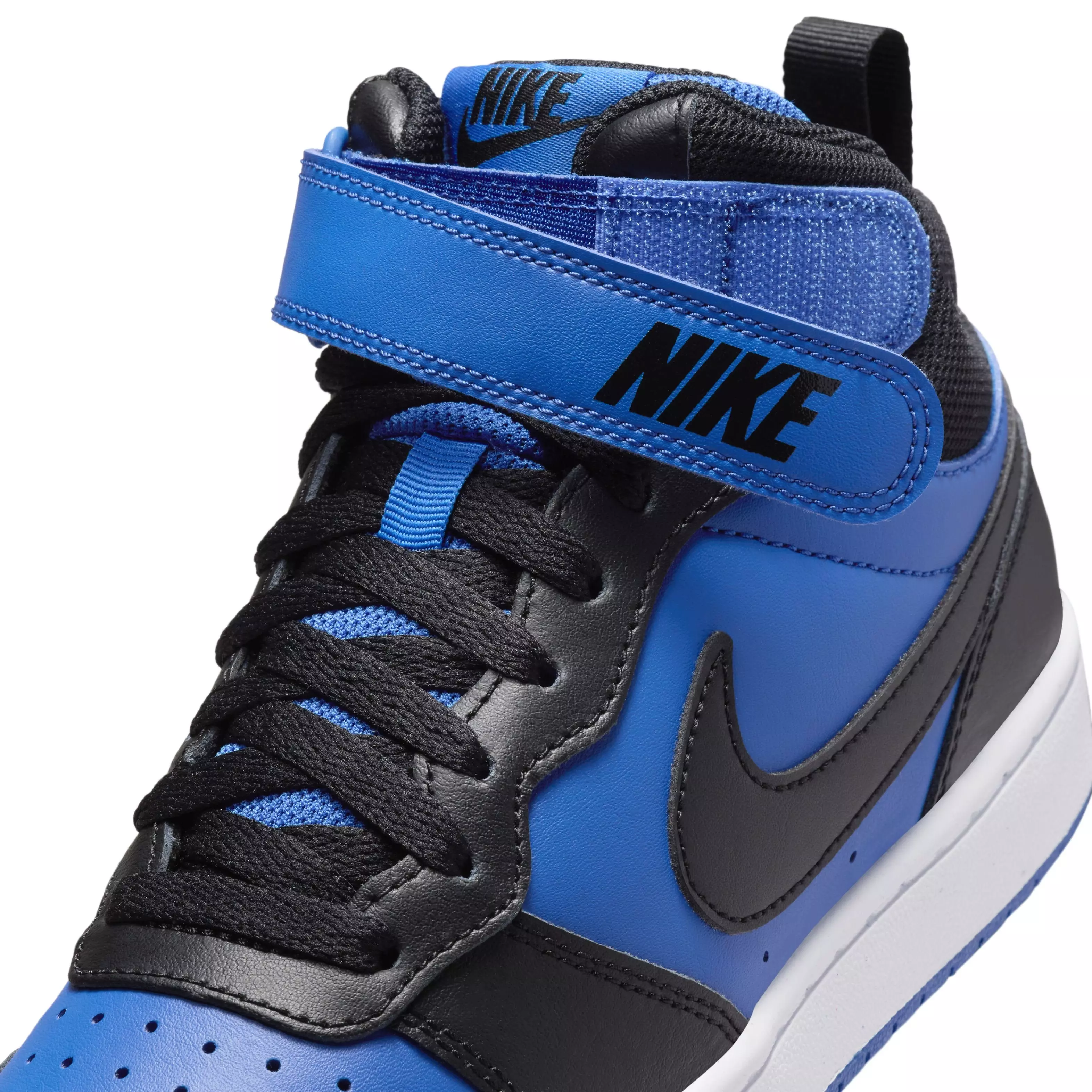 Nike Court Borough Mid 2 "Game Royal/White/Black" Grade School Boys' Shoe - ROYAL/WHITE/BLACK