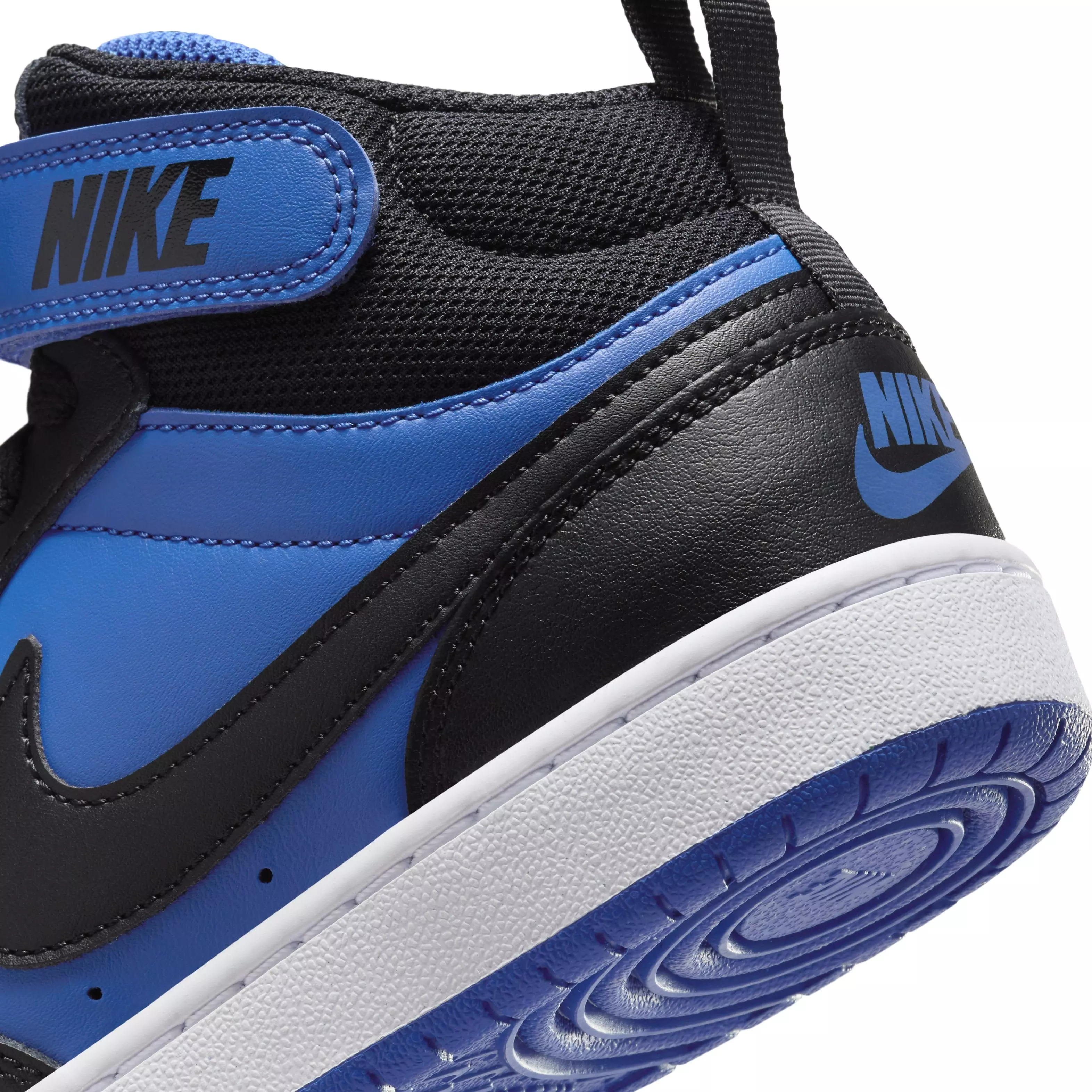 Nike Court Borough Mid 2 "Game Royal/White/Black" Grade School Boys' Shoe - ROYAL/WHITE/BLACK