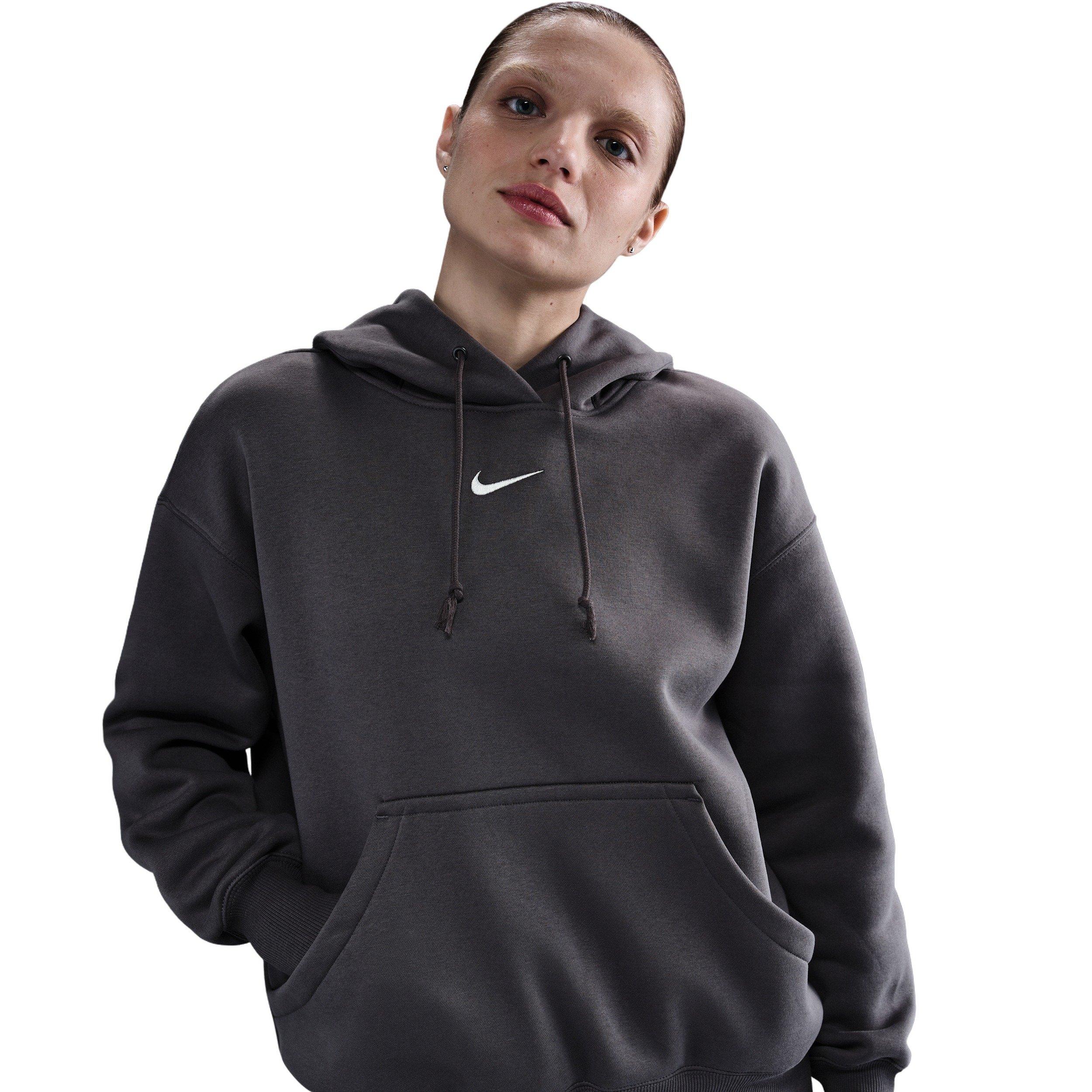 Nike Women's Sportswear Phoenix Fleece Oversized Pullover Hoodie -Grey - GREY Thumbnail View 1