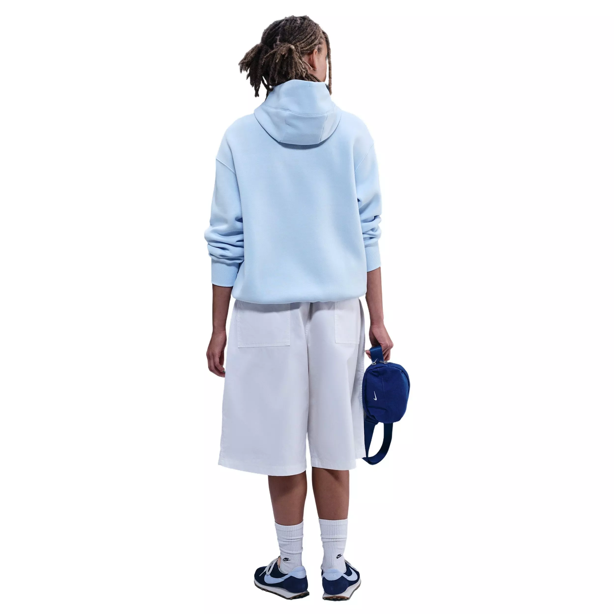 Nike Women's Sportswear Phoenix Fleece Oversized Pullover Hoodie -Lt Blue - LT BLUE