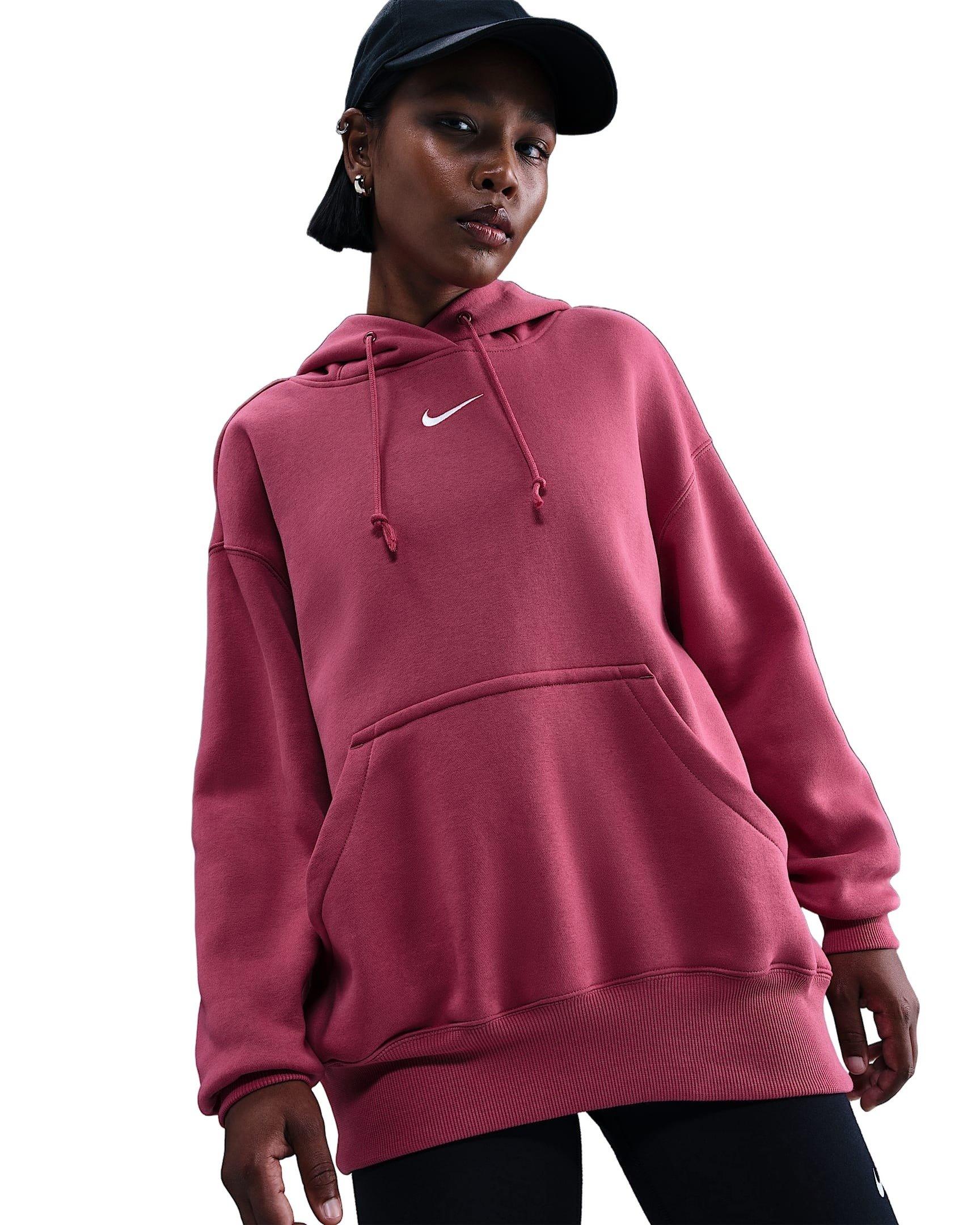 Nike Women's Sportswear Phoenix Fleece Oversized Pullover Hoodie -Beet Purple - BEET PURPLE Thumbnail View 1