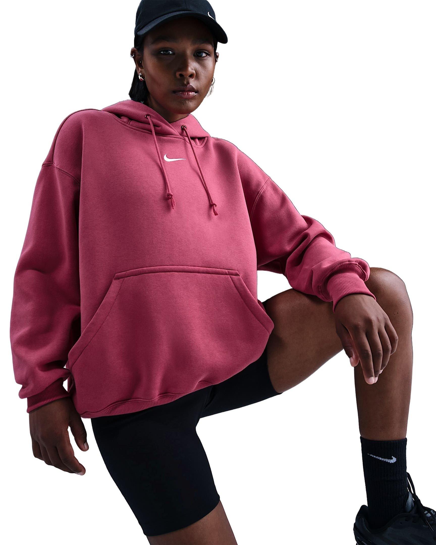 Nike Women's Sportswear Phoenix Fleece Oversized Pullover Hoodie - Beet Purple - BEET PURPLE Thumbnail View 3