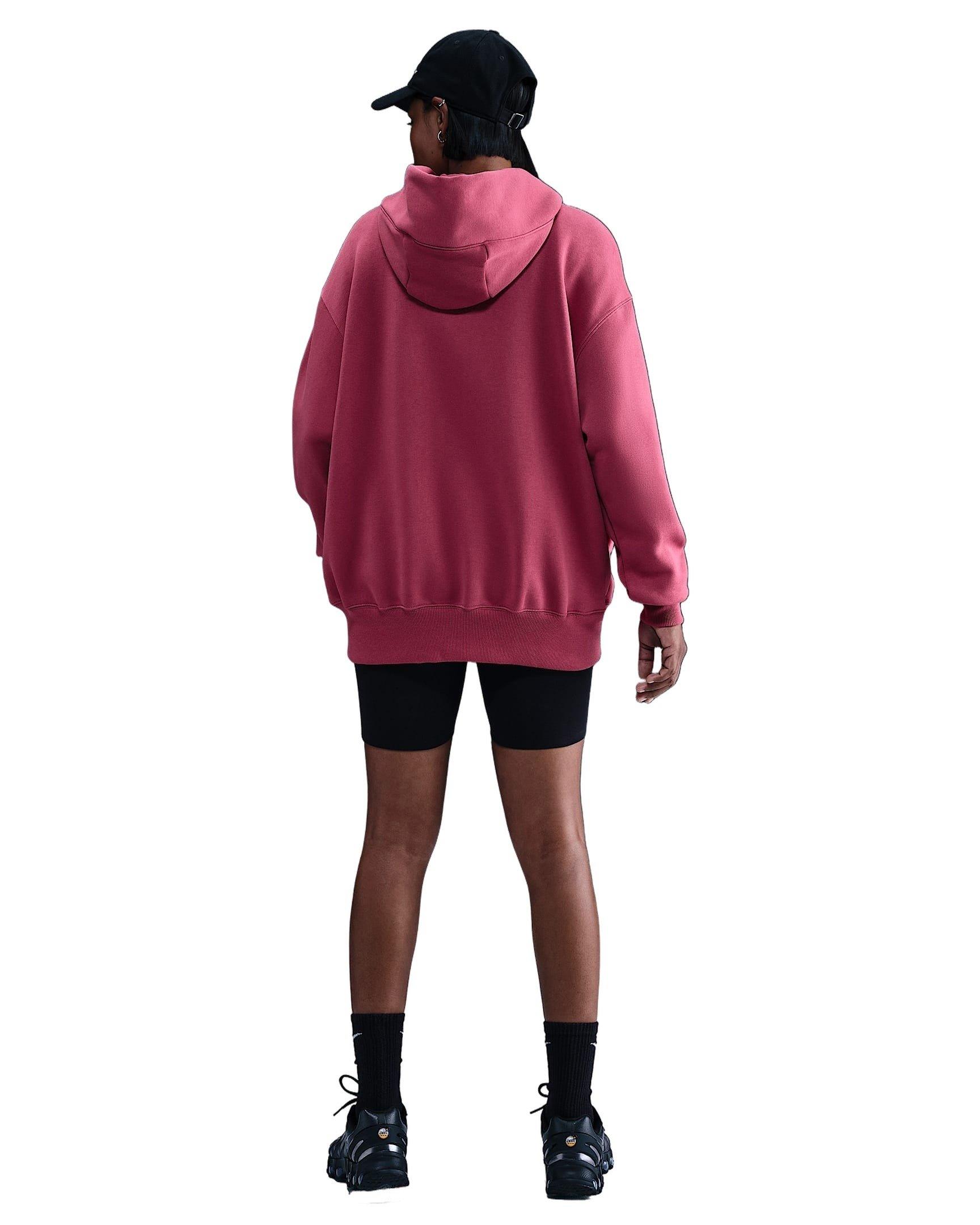 Nike Women's Sportswear Phoenix Fleece Oversized Pullover Hoodie - Beet Purple - BEET PURPLE Thumbnail View 4
