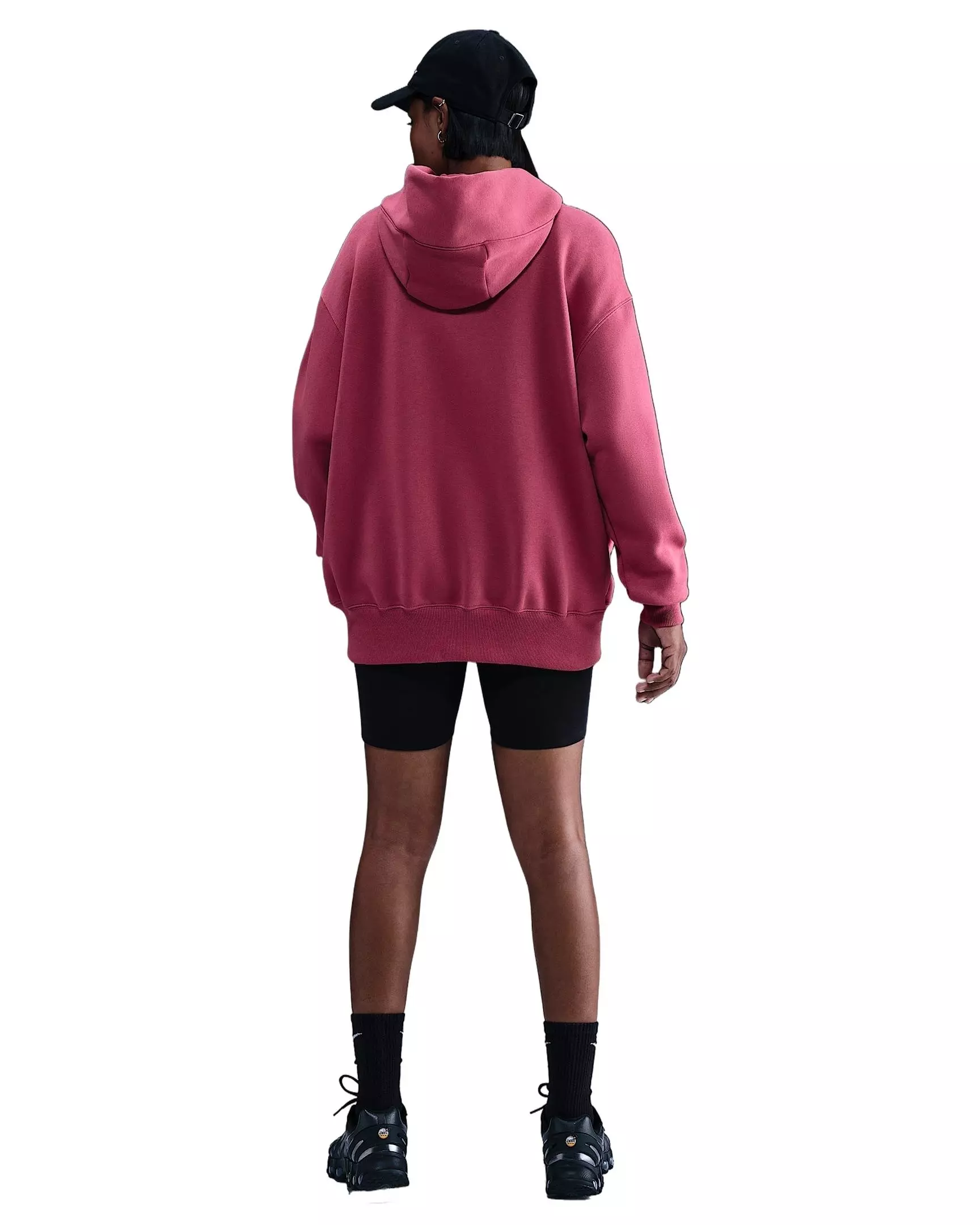 Nike Women's Sportswear Phoenix Fleece Oversized Pullover Hoodie -Beet Purple - BEET PURPLE