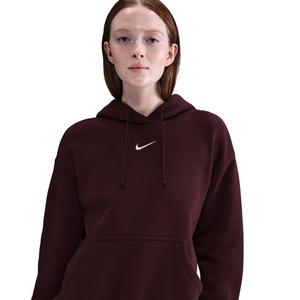 Nike Women's Sportswear Phoenix Fleece Oversized Pullover Hoodie -Burgundy