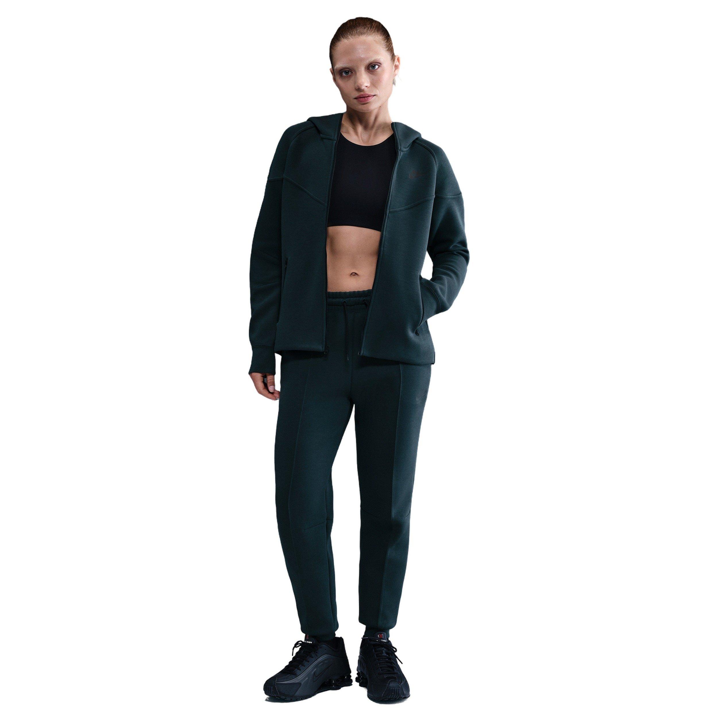 Nike Women's Sportswear Tech Fleece Windrunner Full-Zip Jacket - Seaweed Green - SEAWEED GREEN Thumbnail View 4