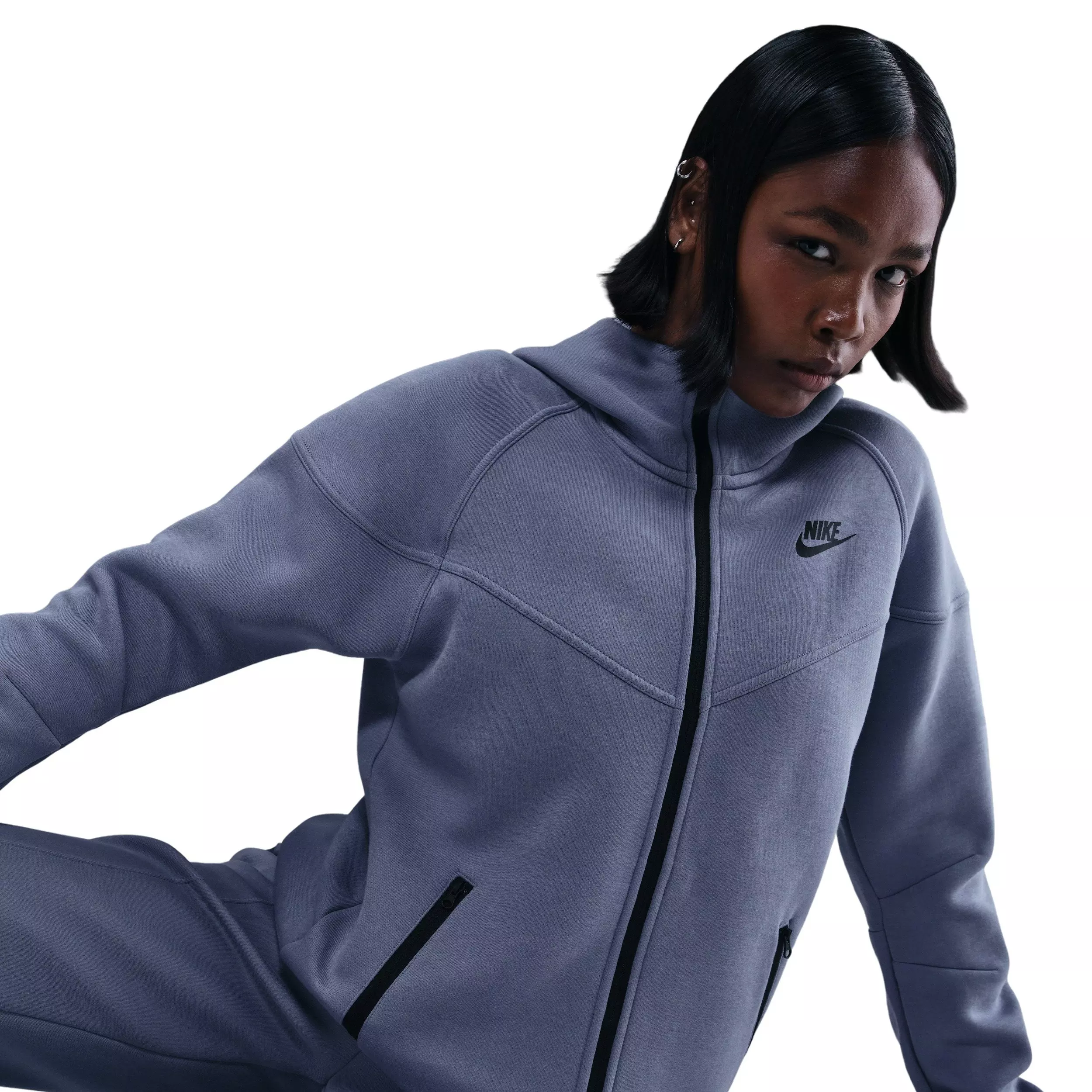 Nike Women's Sportswear Tech Fleece Windrunner Full-Zip Jacket -Indigo - INDIGO