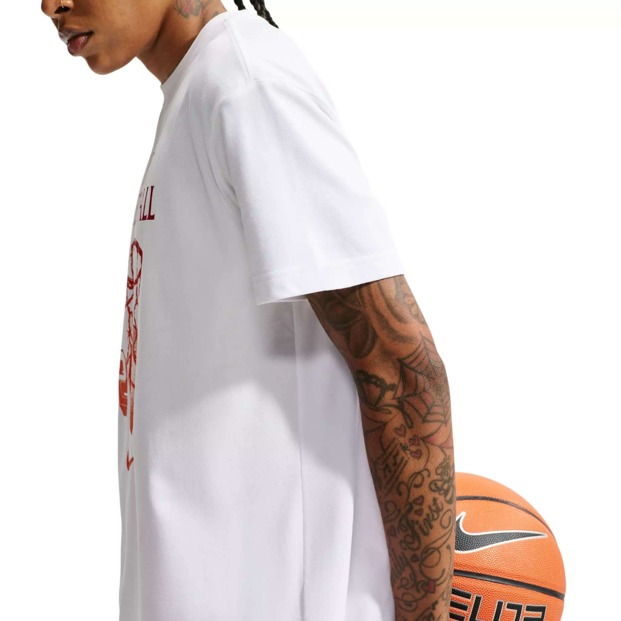 Nike Women's Move Dri-FIT Basketball Hoop T-Shirt - White - WHITE