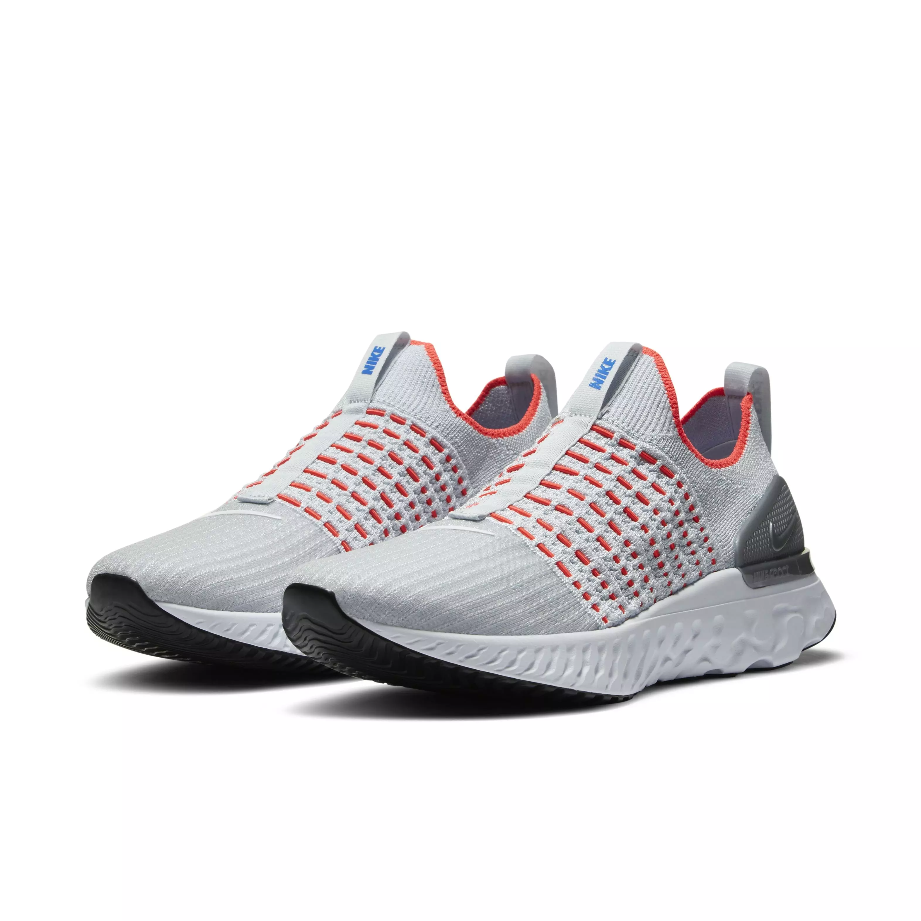 Nike React Phantom  2 "Pure Platinum/Flash Crimson/Racer Blue/White" Men's Running Shoe - BLACK/SILVER/GREY