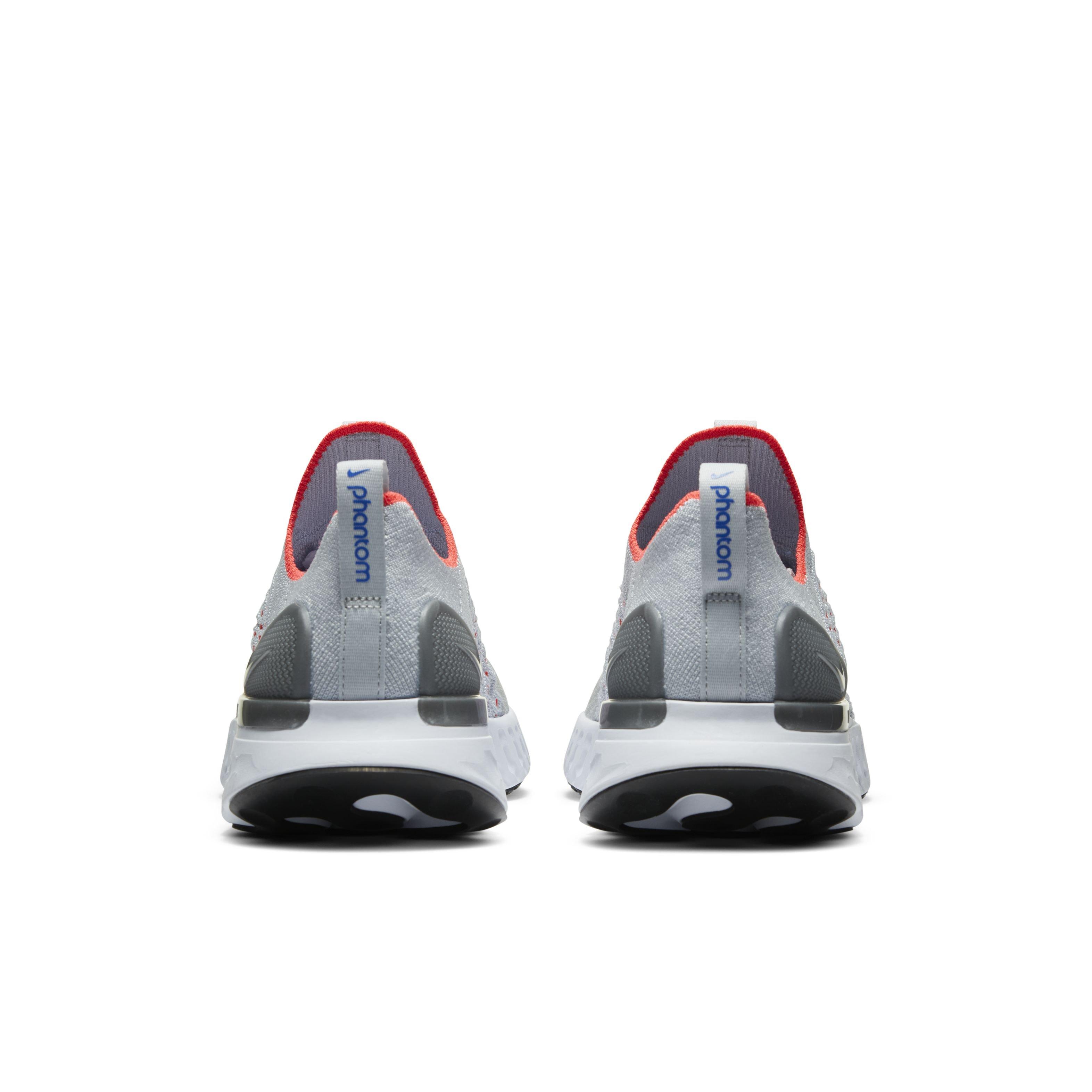 Nike React Phantom  2 "Pure Platinum/Flash Crimson/Racer Blue/White" Men's Running Shoe - BLACK/SILVER/GREY Thumbnail View 3