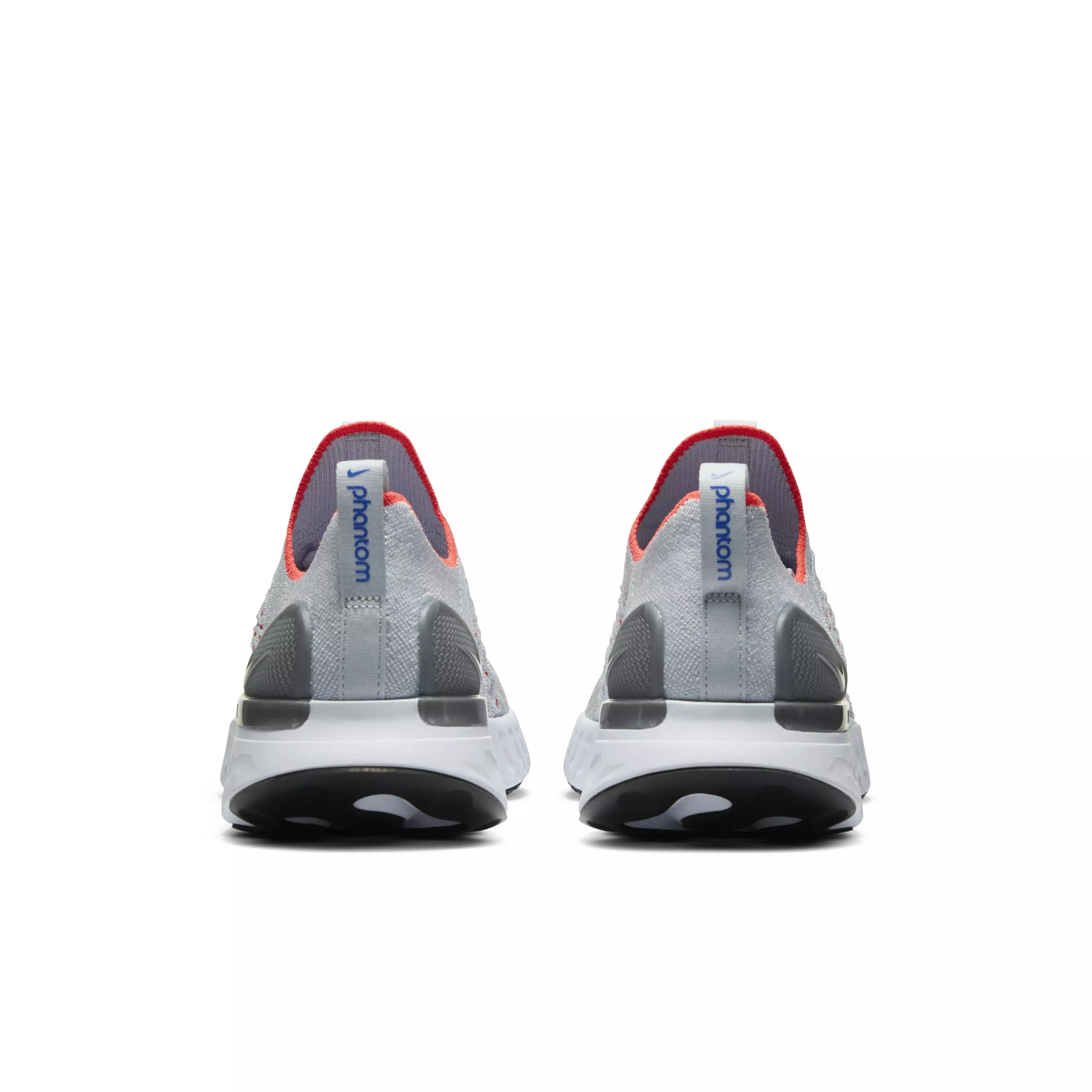 Nike React Phantom  2 "Pure Platinum/Flash Crimson/Racer Blue/White" Men's Running Shoe - BLACK/SILVER/GREY