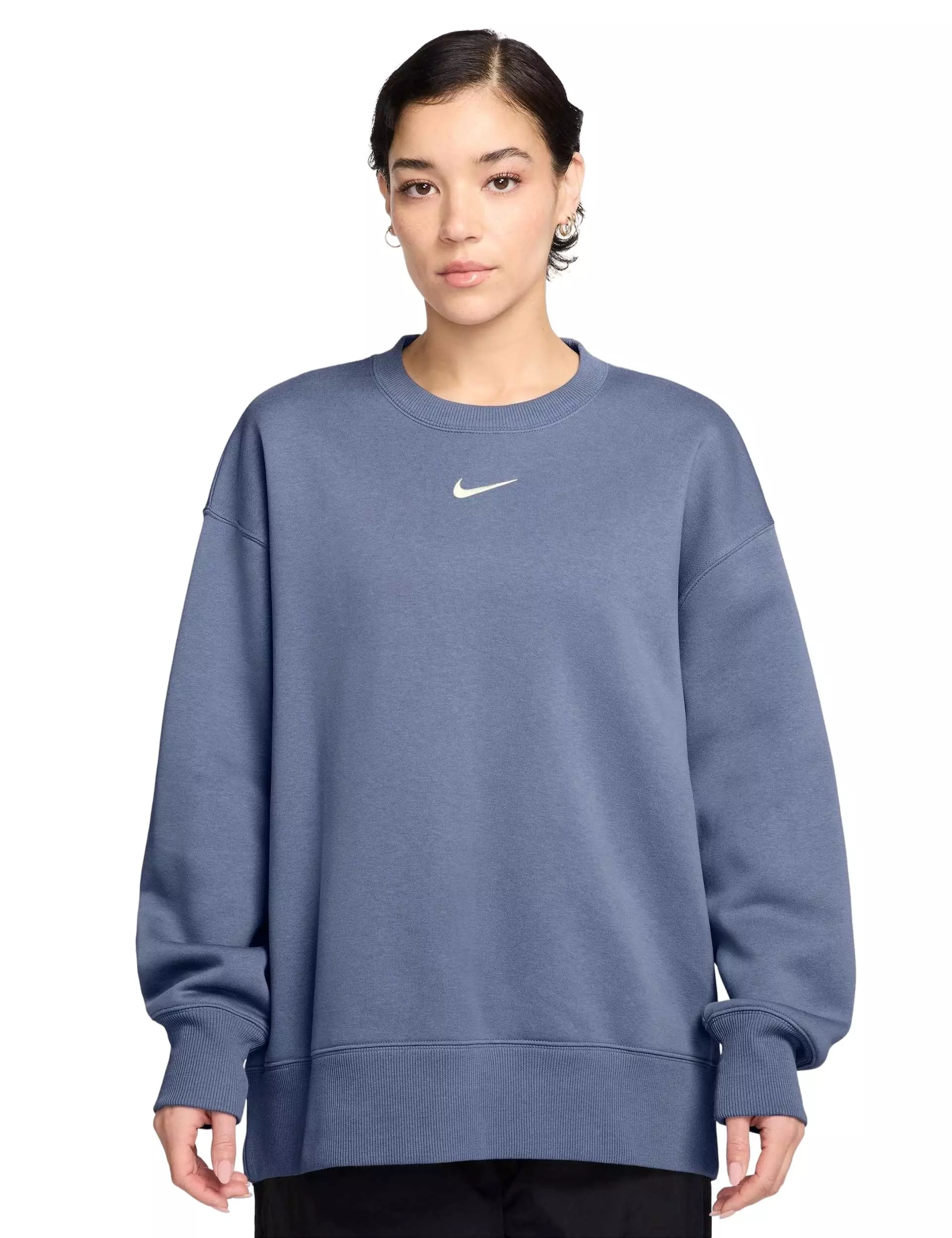 Nike Women's Sportswear Phoenix Fleece Oversized Crew-Neck Sweatshirt - Indigo - INDIGO