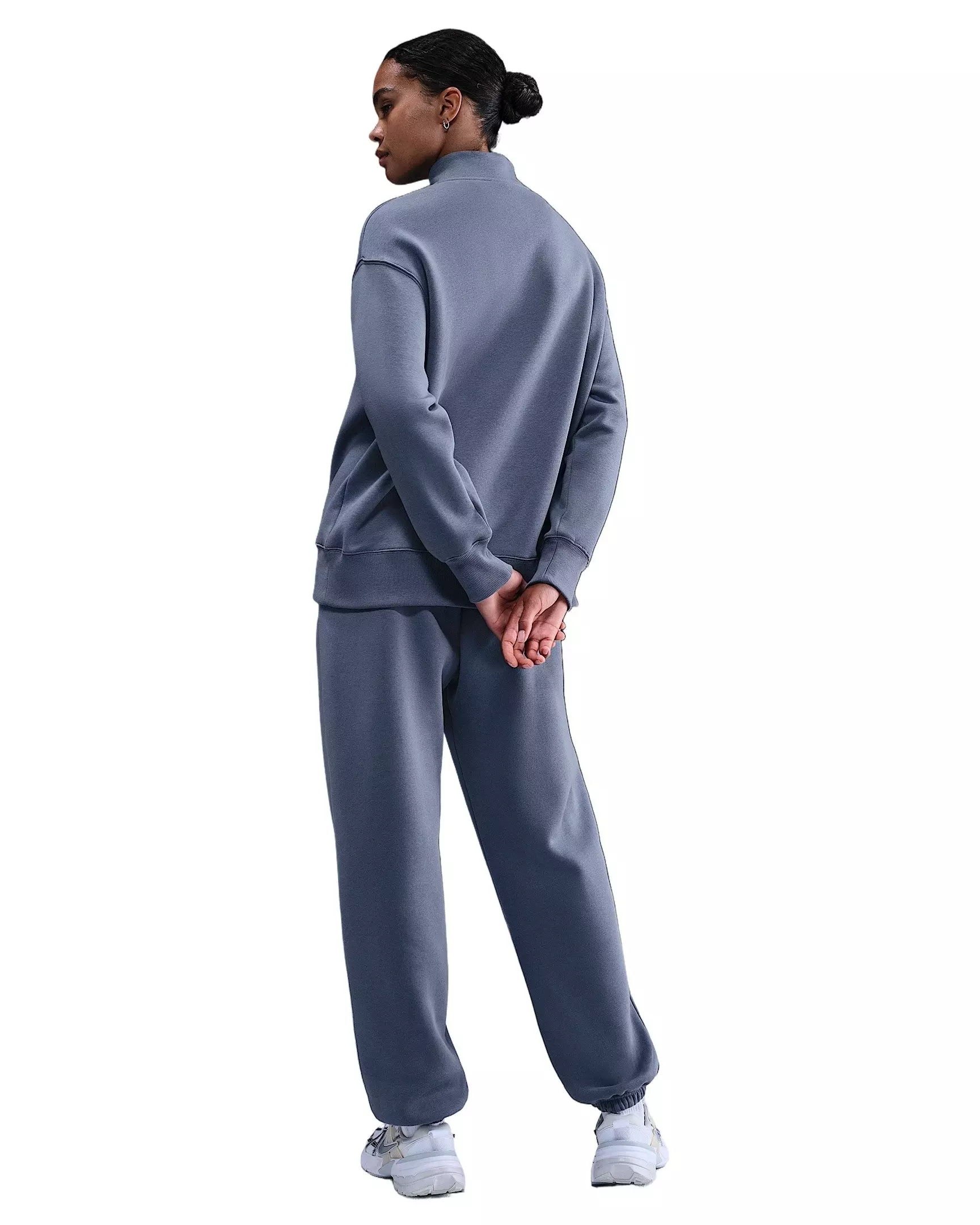 Nike Women's Sportswear Phoenix Fleece Oversized 1/4-Zip Long Sweatshirt - Indigo - INDIGO