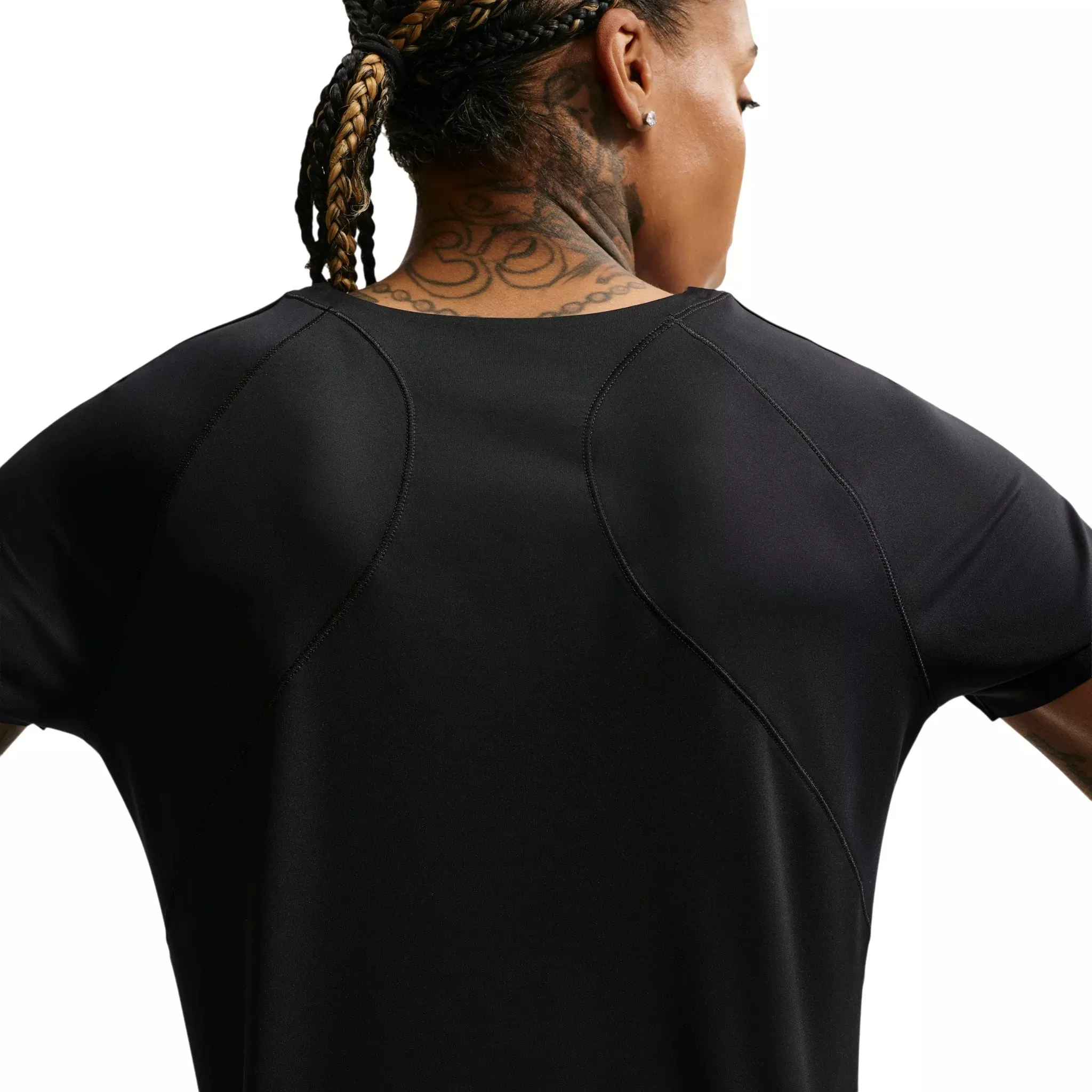 Nike Women's Universa Dri-FIT Short-Sleeve Top - Black - BLACK