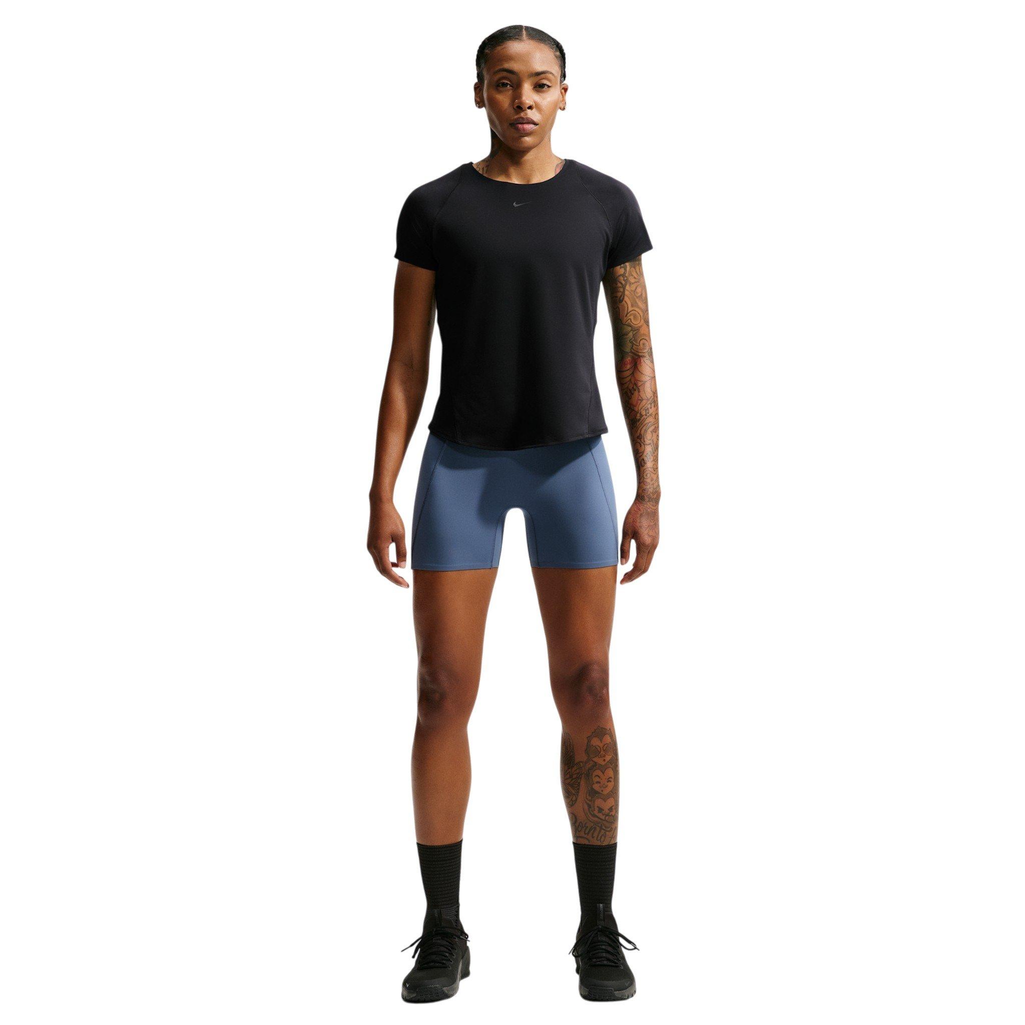 Nike Women's Universa Dri-FIT Short-Sleeve Top - Black - BLACK
