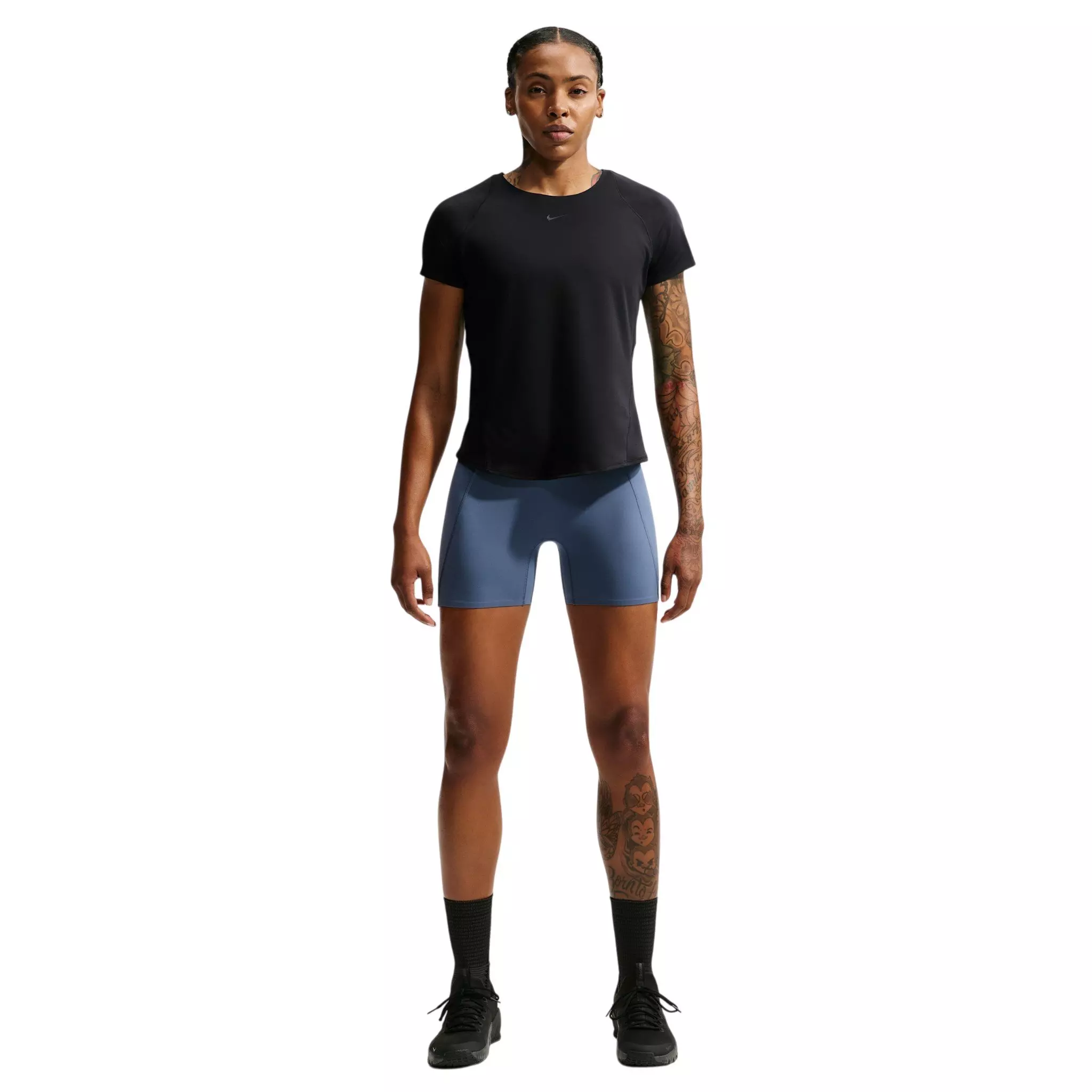 Nike Women's Universa Dri-FIT Short-Sleeve Top - Black - BLACK