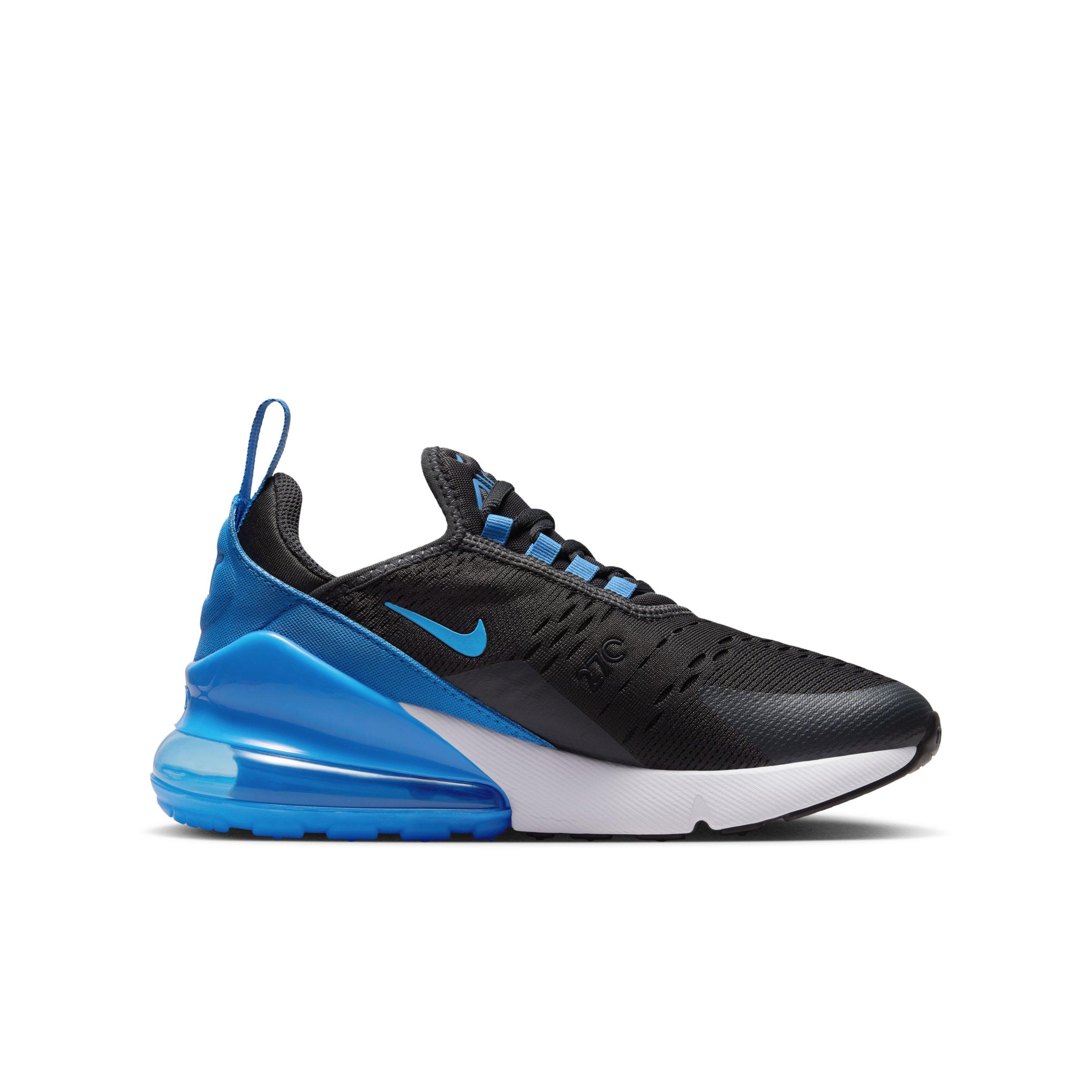 Nike Air Max 270 Anthracite Black White Light Photo Blue Grade School Boys Shoe Hibbett