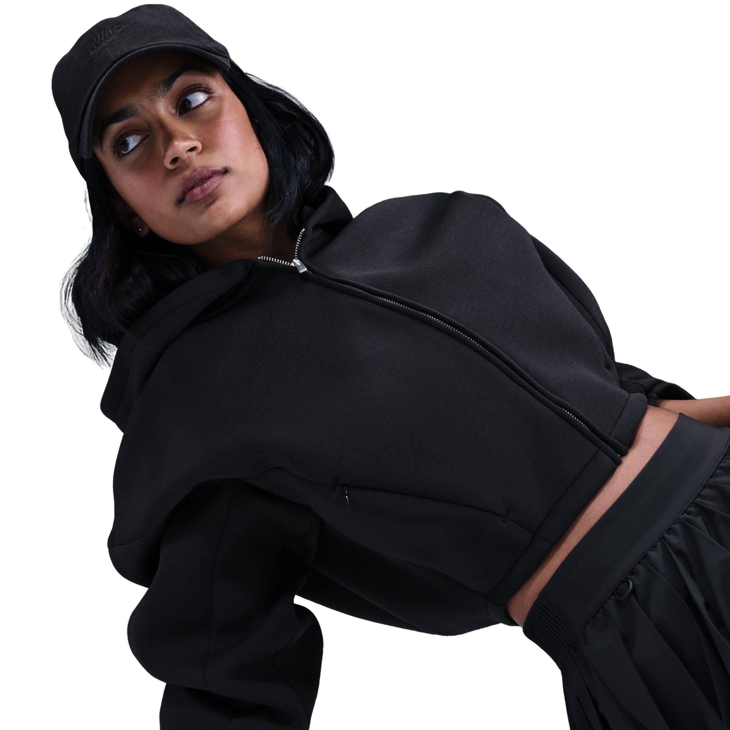 Nike Women's Sportswear Full-Zip Jacket -Black - BLACK Thumbnail View 3