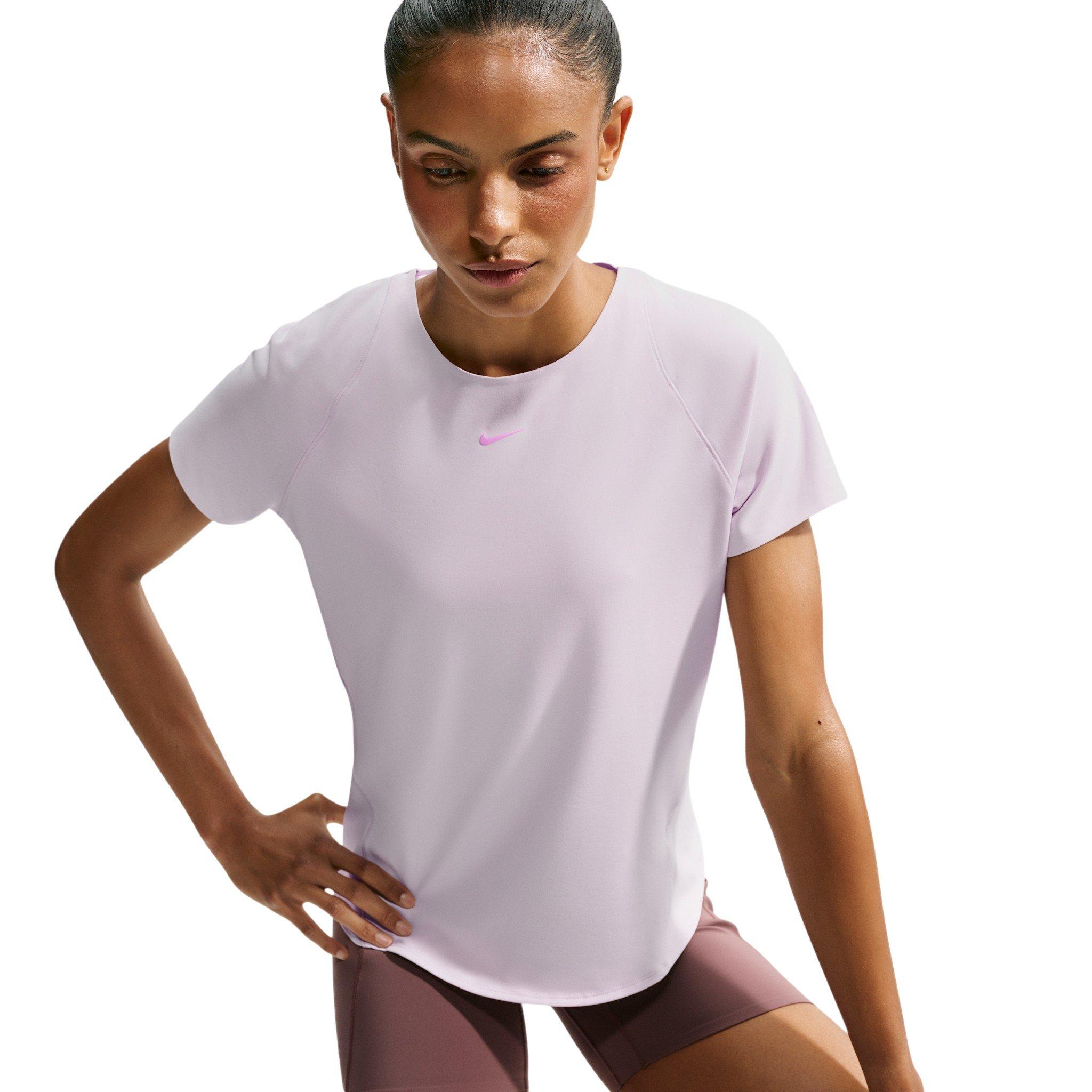 Nike Women's Universa Dri-FIT Short-Sleeve Top - Bleached Lilac - BLEACHED LILAC 