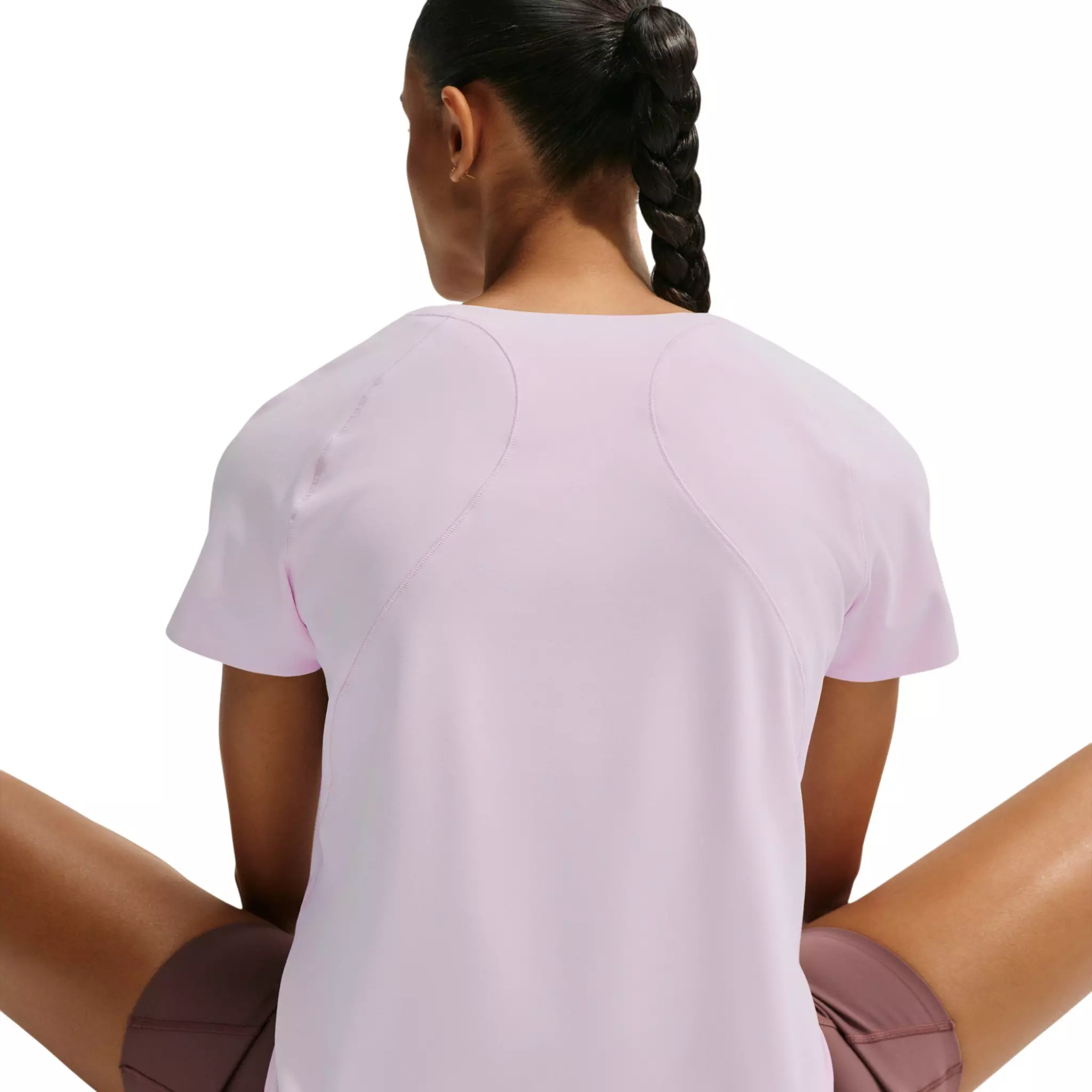 Nike Women's Universa Dri-FIT Short-Sleeve Top - Bleached Lilac - BLEACHED LILAC 