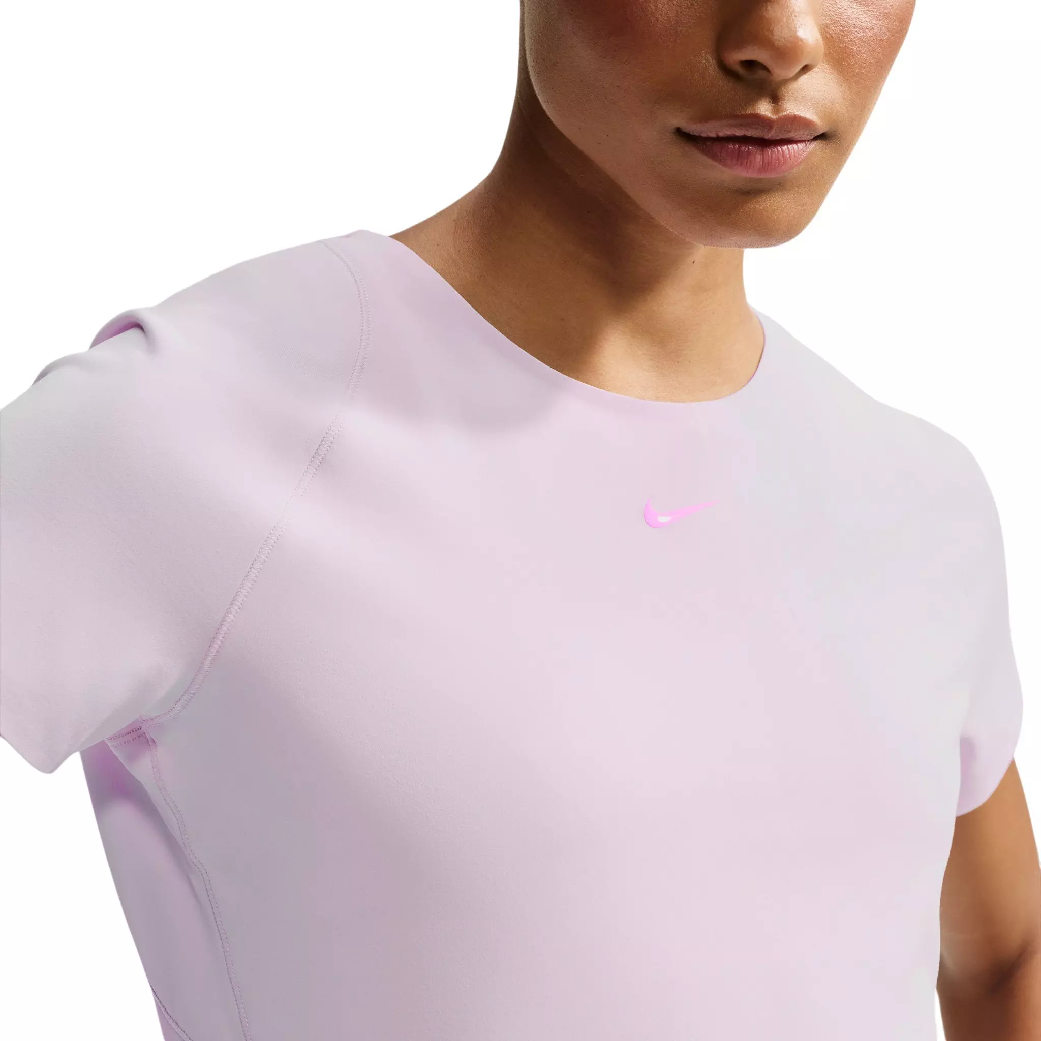 Nike Women's Universa Dri-FIT Short-Sleeve Top - Bleached Lilac - BLEACHED LILAC 