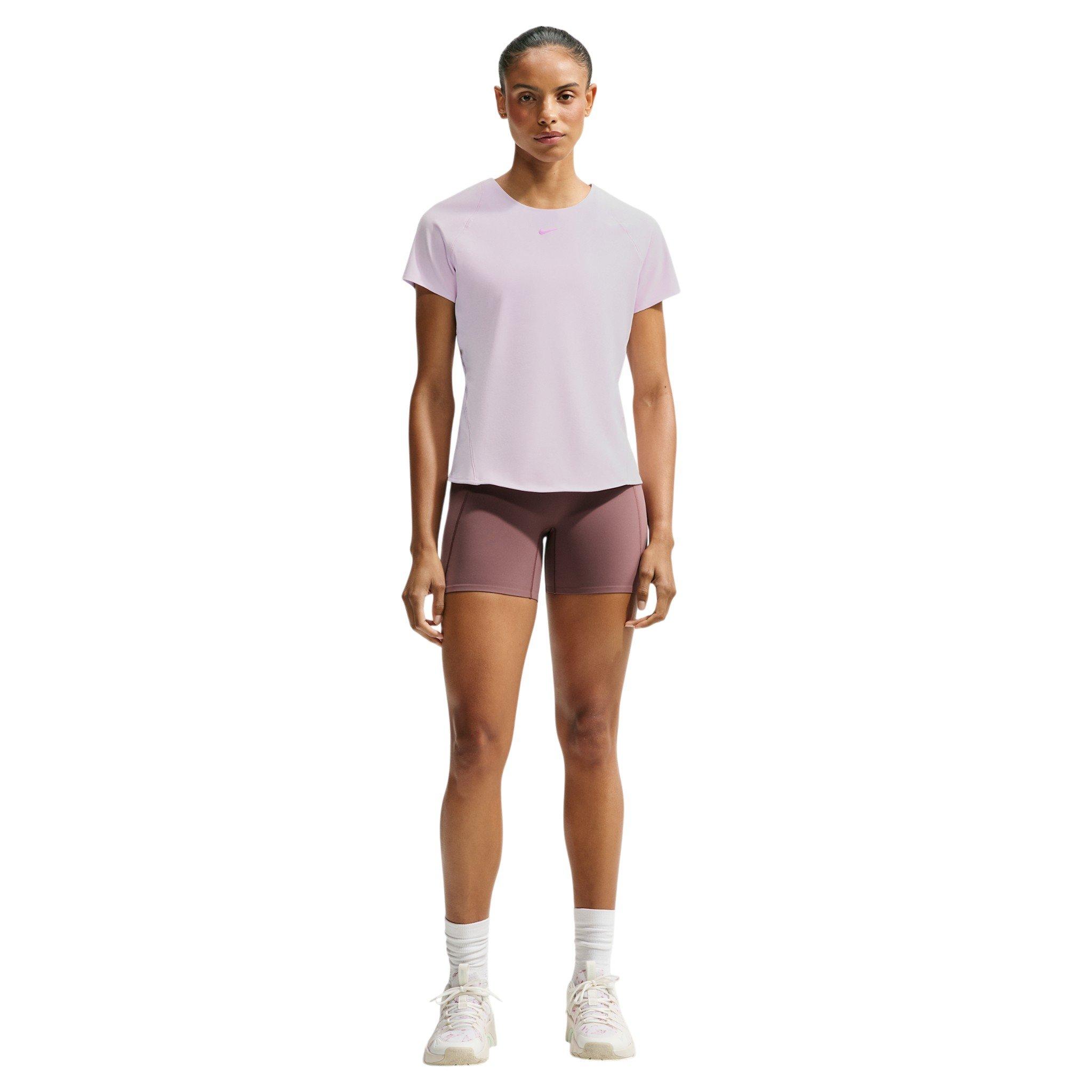 Nike Women's Universa Dri-FIT Short-Sleeve Top - Bleached Lilac - BLEACHED LILAC 