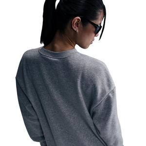 Nike Women's Sportswear Club Fleece Loose Crew-Neck Sweatshirt -Grey