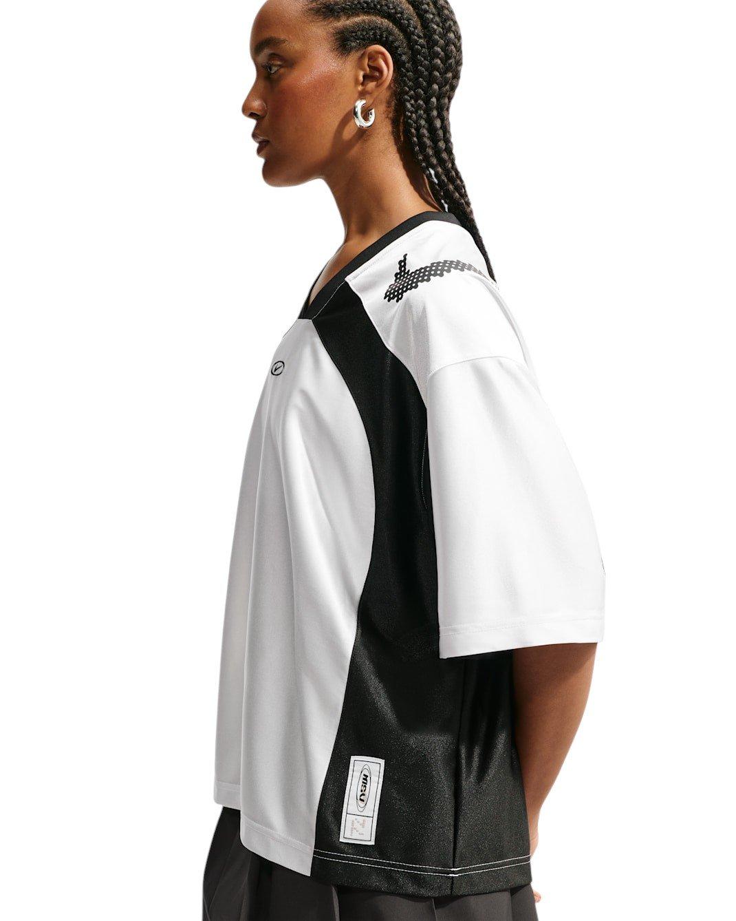 Nike Women's Sportswear Oversized Jersey - White/Black - WHITE/BLACK