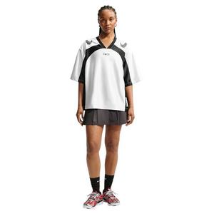 Nike Women's Sportswear Oversized Jersey - White/Black - WHITE/BLACK