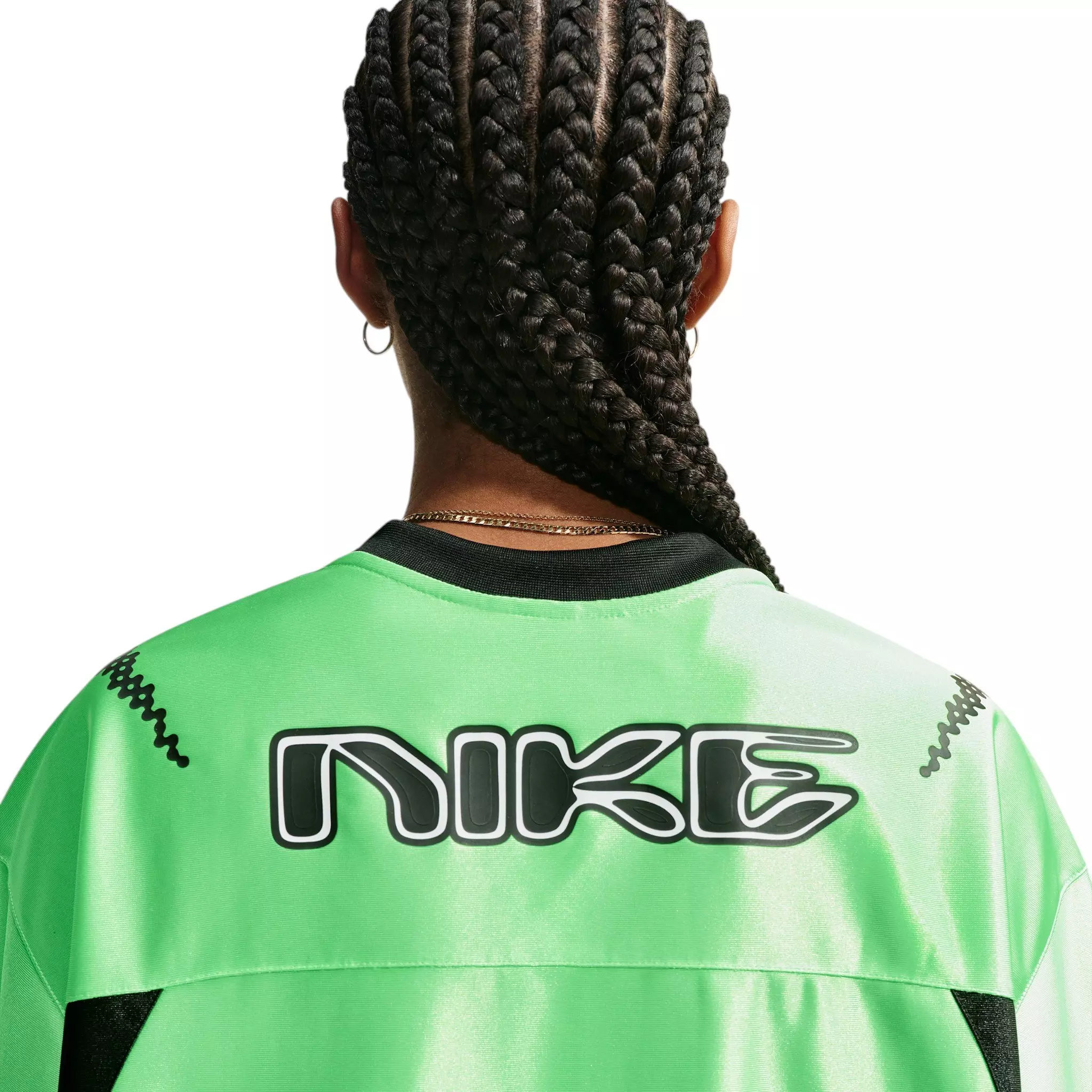 Nike Women's Sportswear Oversized Jersey - Green/Black - GREEN/BLACK