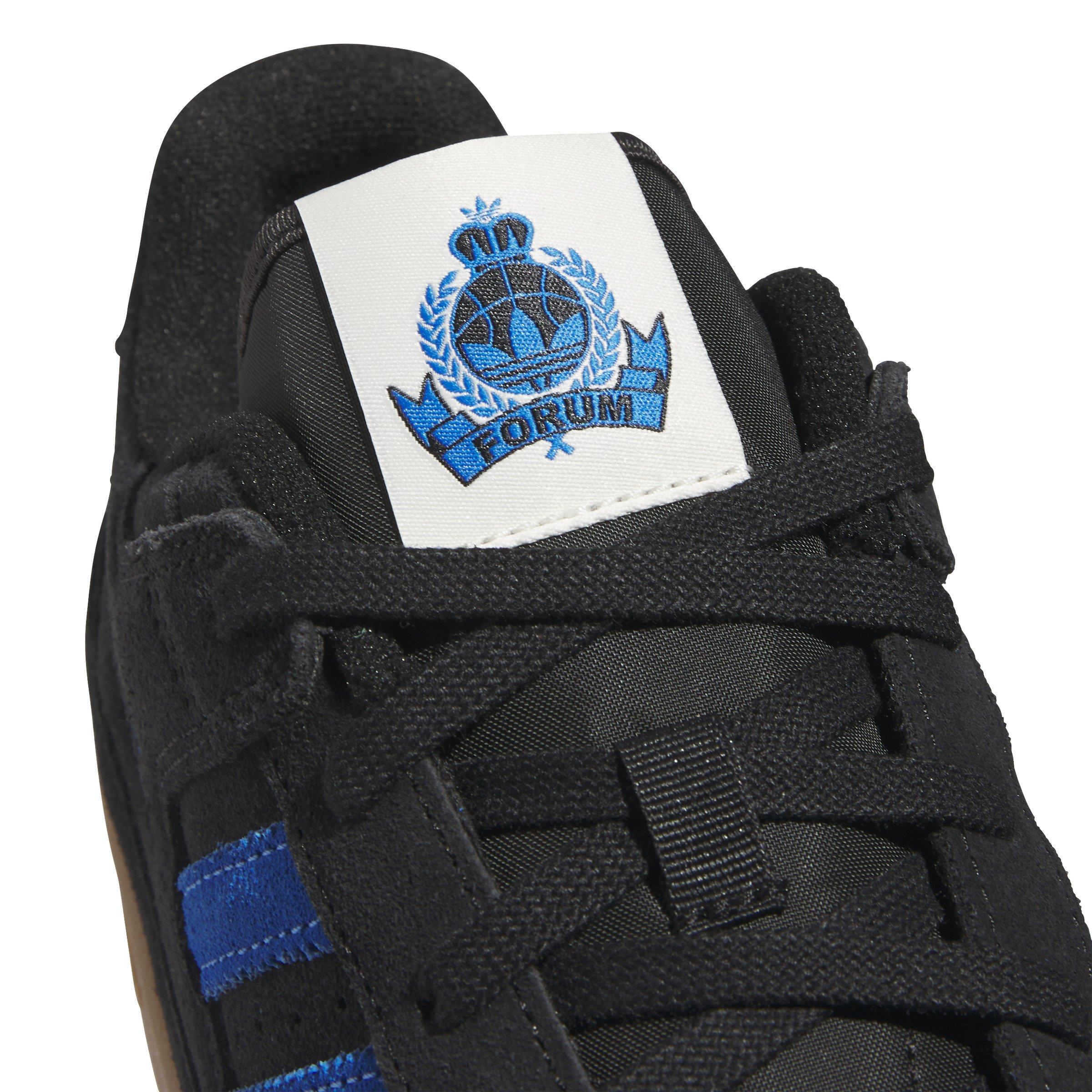 adidas Forum Low CL "Core Black/Bluebird/Gum M2" Men's Shoe - BLACK/BLUEBIRD/GUM Thumbnail View 7