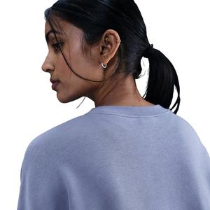 Nike Women's Sportswear Club Fleece Loose Crew-Neck Sweatshirt -Indigo