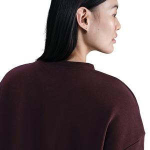 Nike Women's Sportswear Club Fleece Loose Crew-Neck Sweatshirt -Burgundy