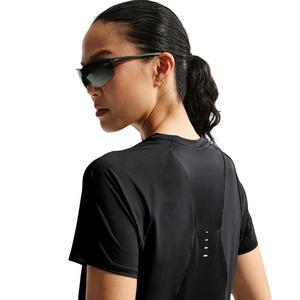 Nike Women's Swift Dri-FIT Short Sleeve Running Top - Black/Silver - BLACK/SILVER