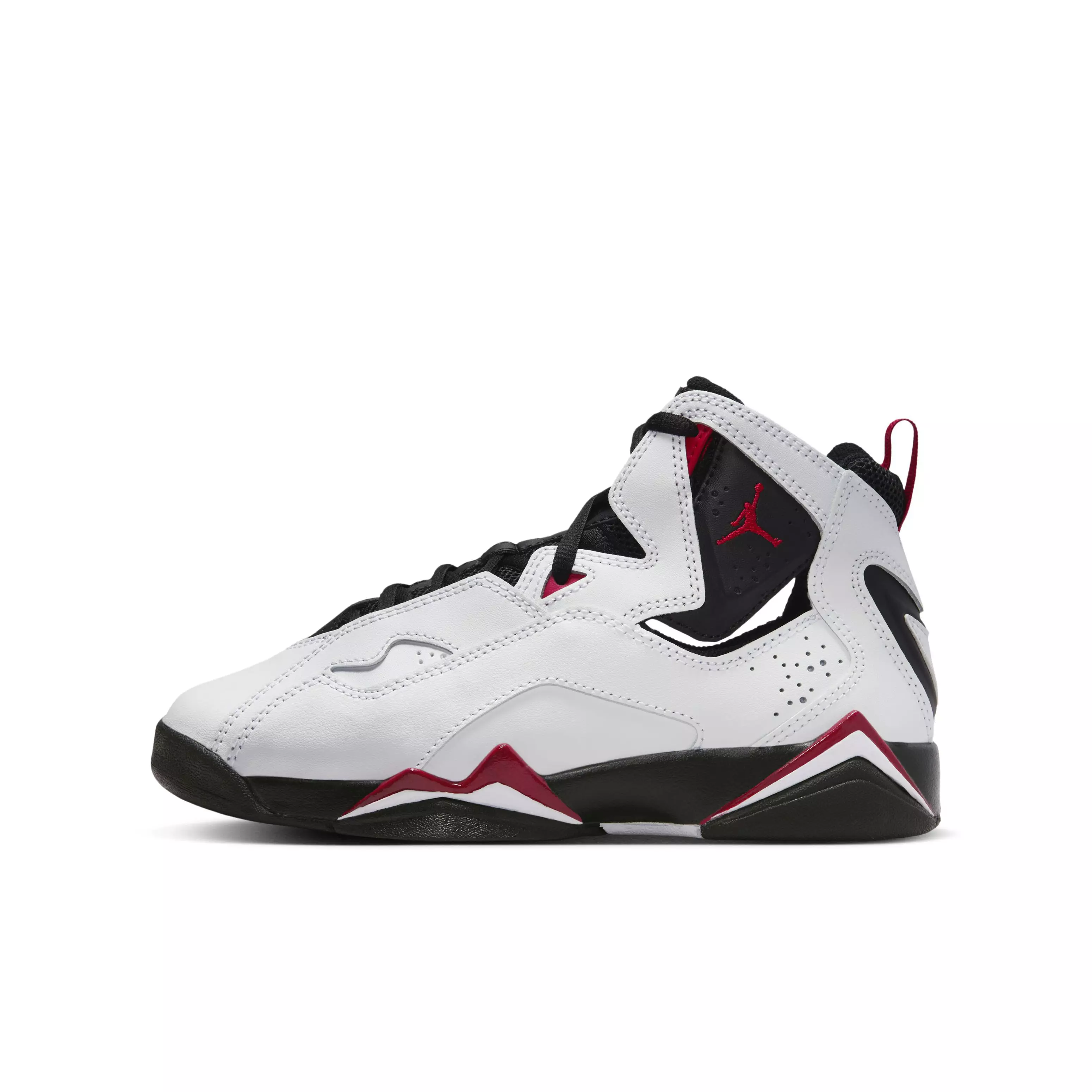 Jordan True Flight "White/Varsity Red/Black" Grade School Boys' Shoe - WHITE/RED/BLACK