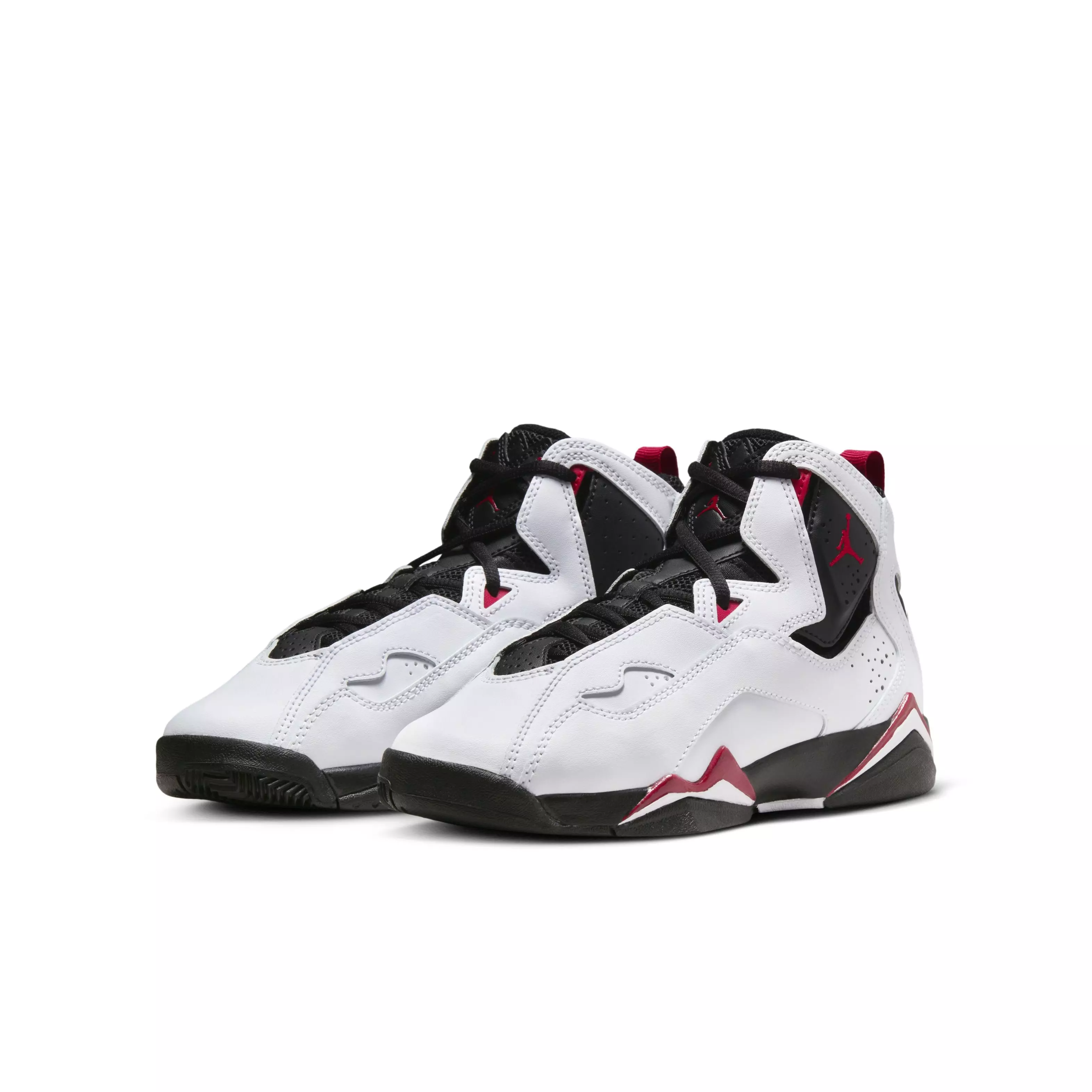 Jordan True Flight "White/Varsity Red/Black" Grade School Boys' Shoe - WHITE/RED/BLACK