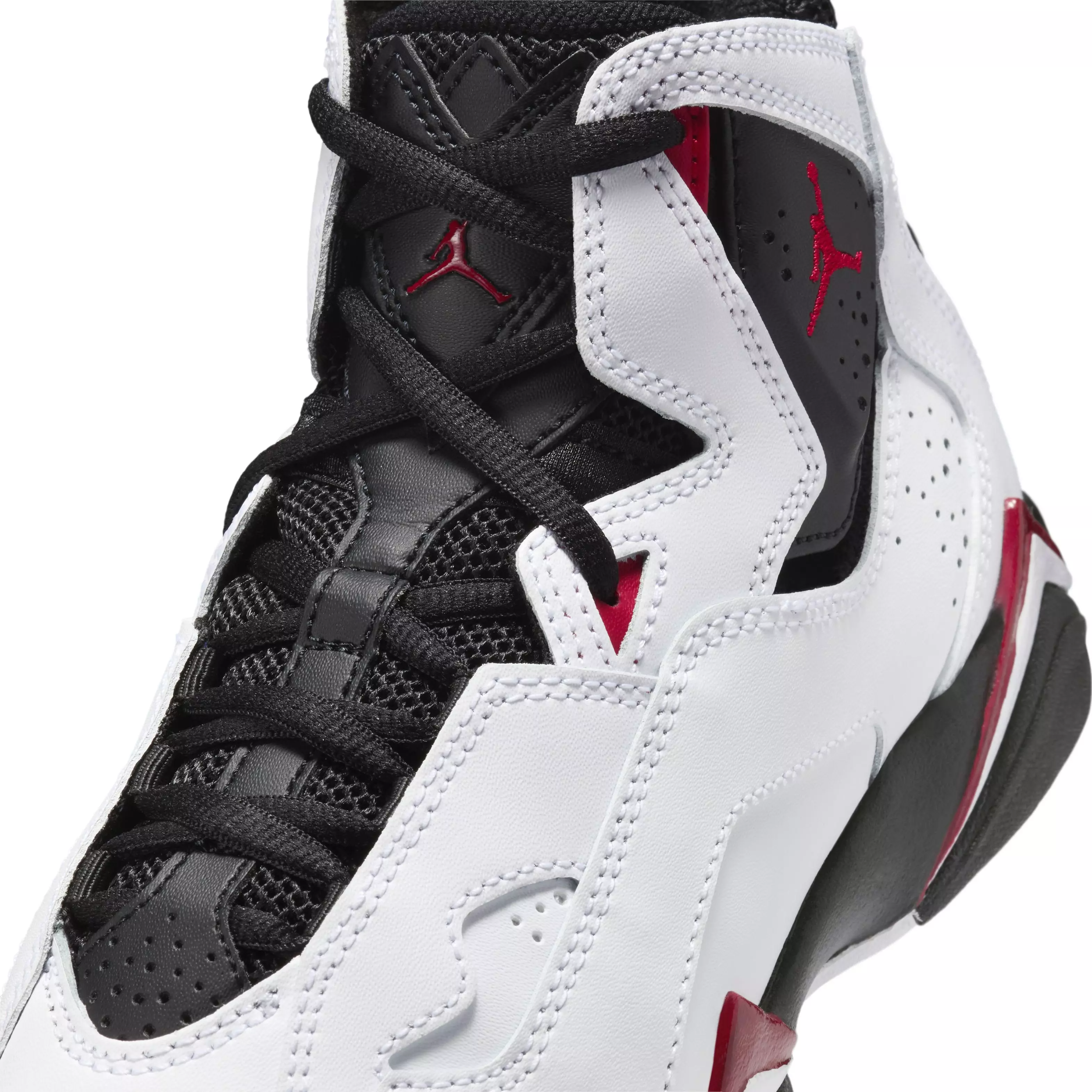 Jordan True Flight "White/Varsity Red/Black" Grade School Boys' Shoe - WHITE/RED/BLACK