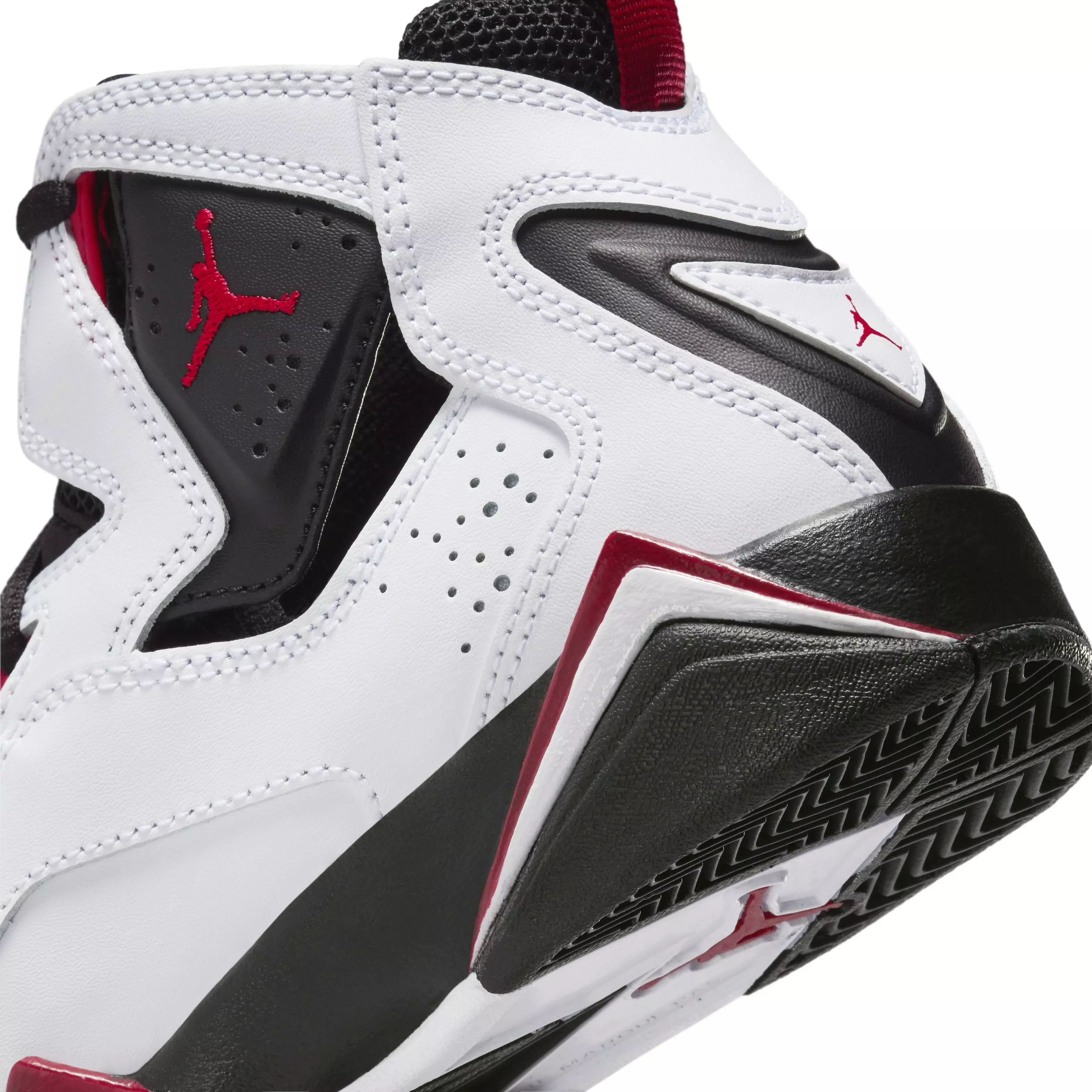 Jordan True Flight "White/Varsity Red/Black" Grade School Boys' Shoe - WHITE/RED/BLACK